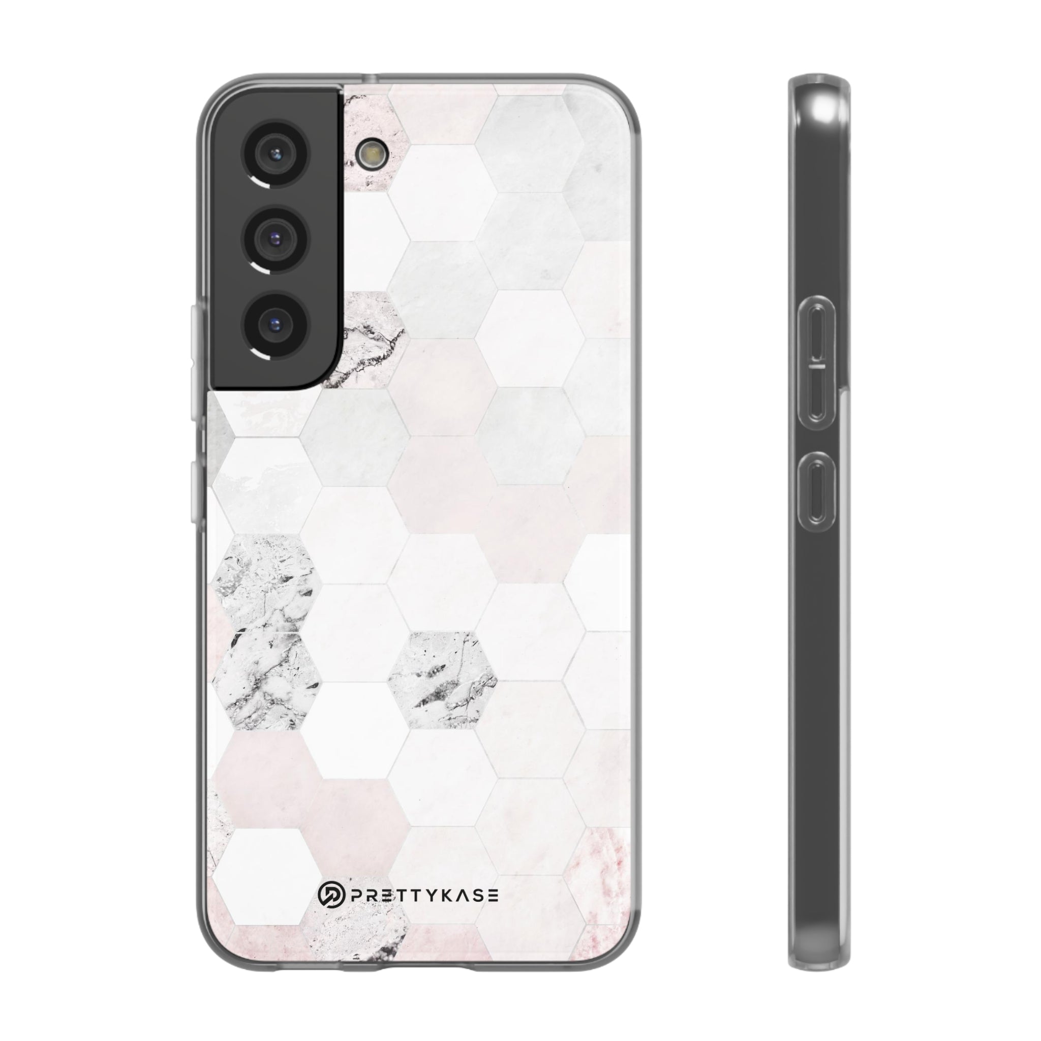 Hexagon Pink Marble Slim