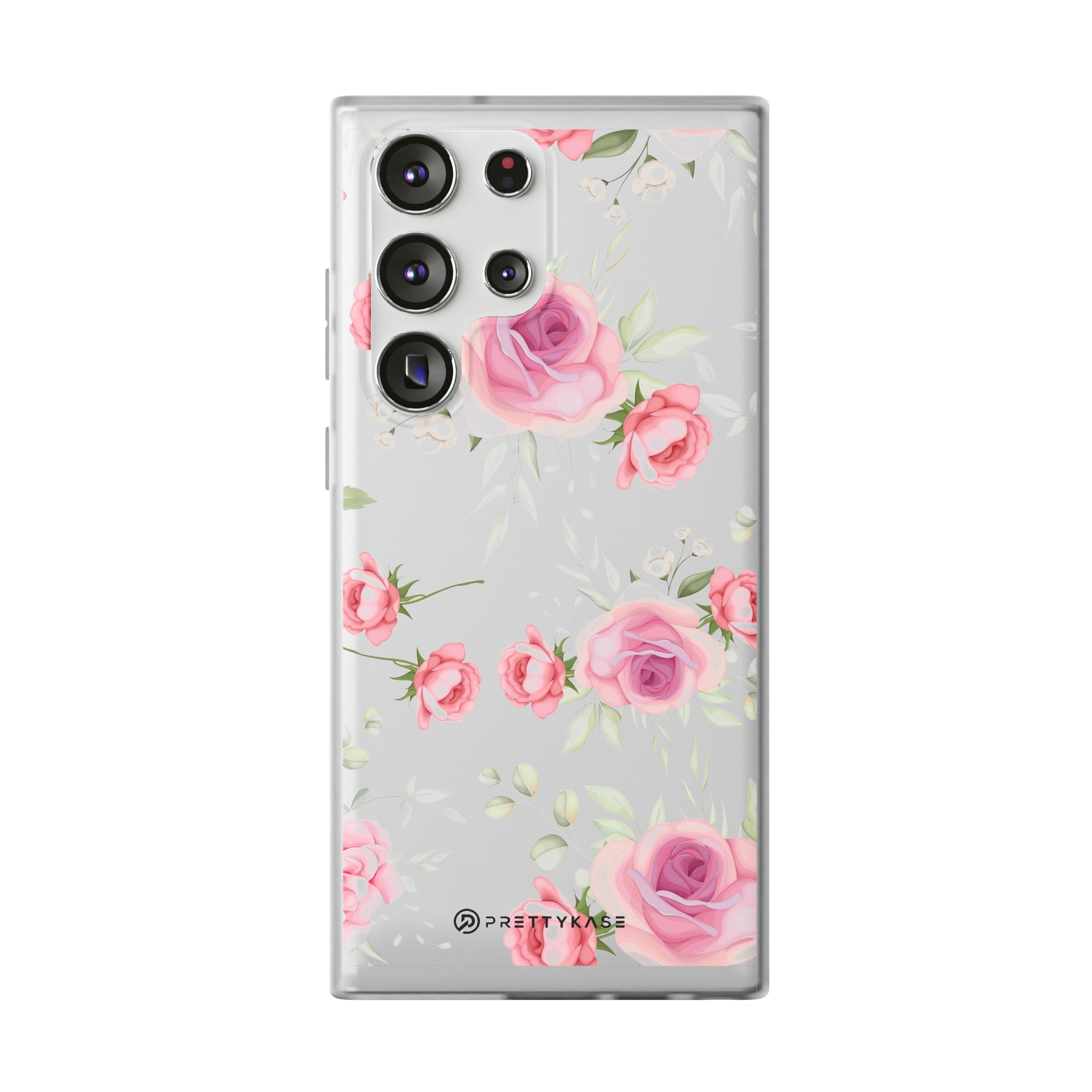 Slim floral blanc et rose