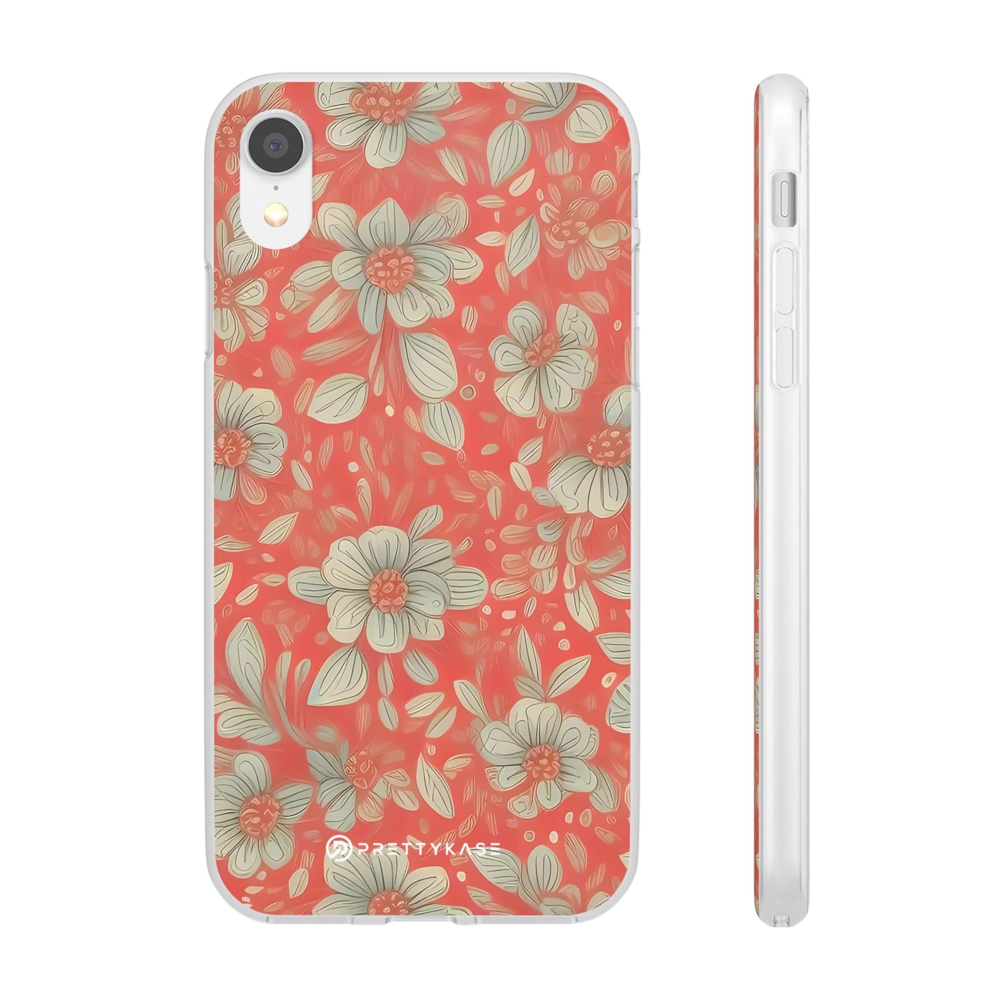 Red Orange Floral Slim - PrettyKase