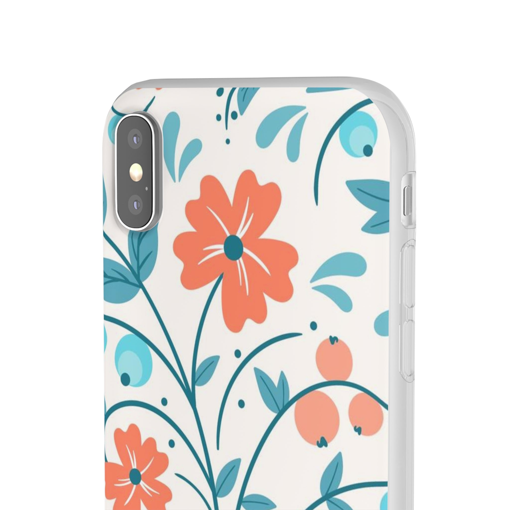 Slim floral pêche clair