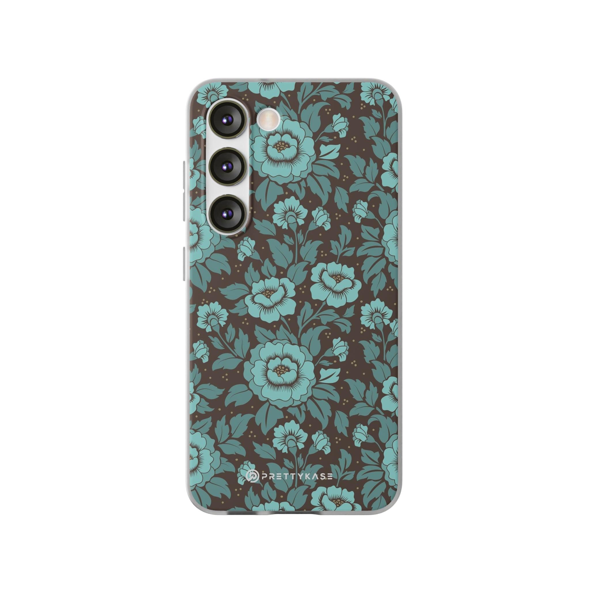 Turquoise floral Slim - PrettyKase