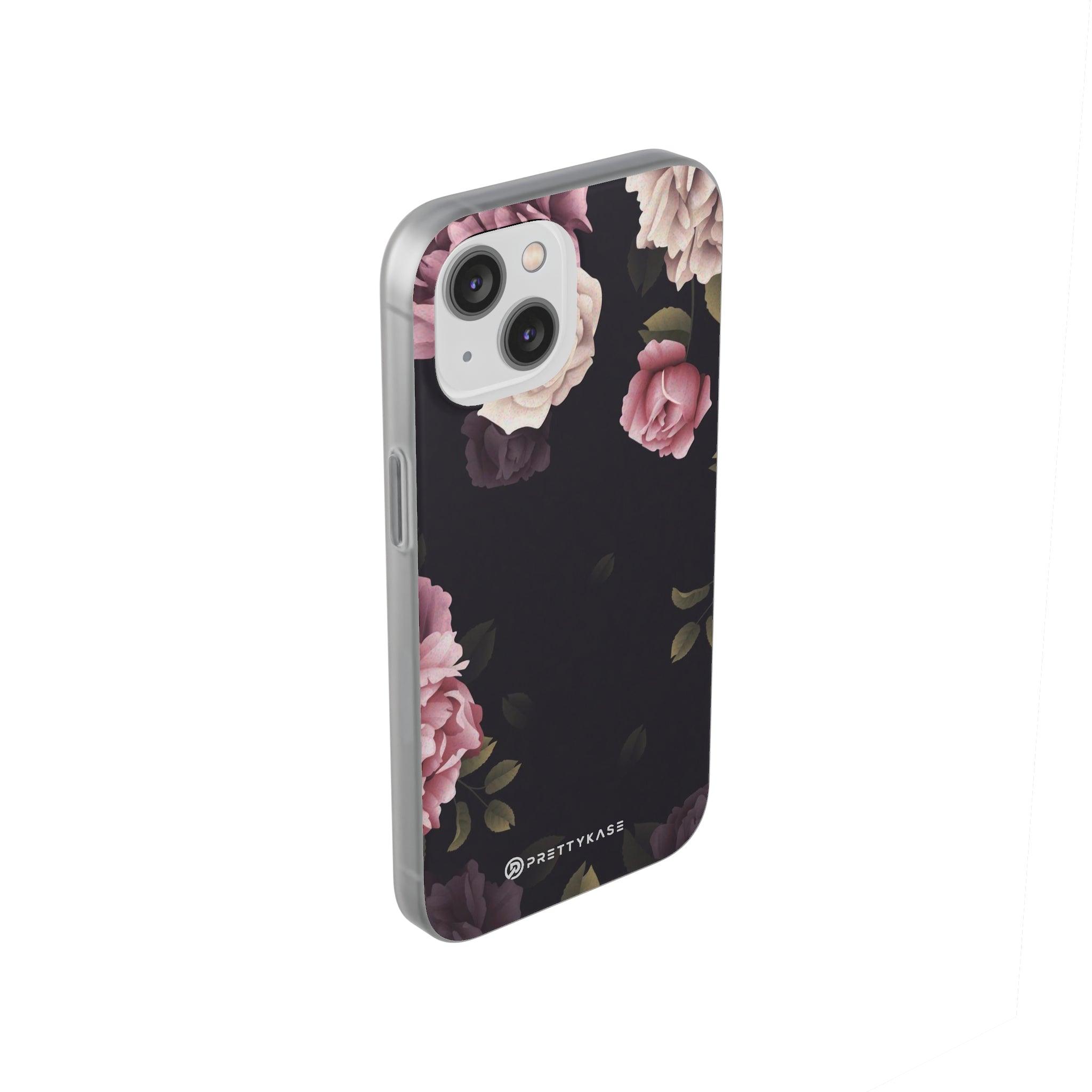 Black Oriental Japanese flower Slim - PrettyKase