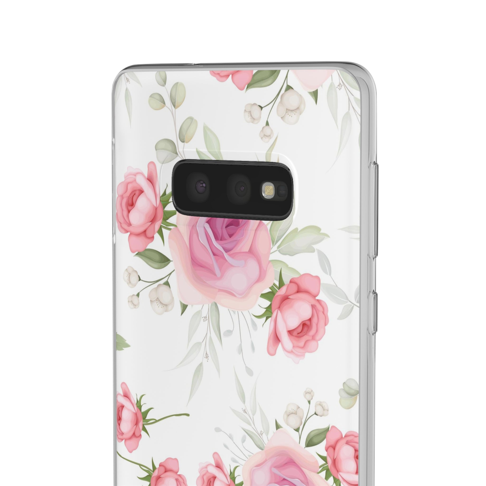 Slim floral blanc et rose