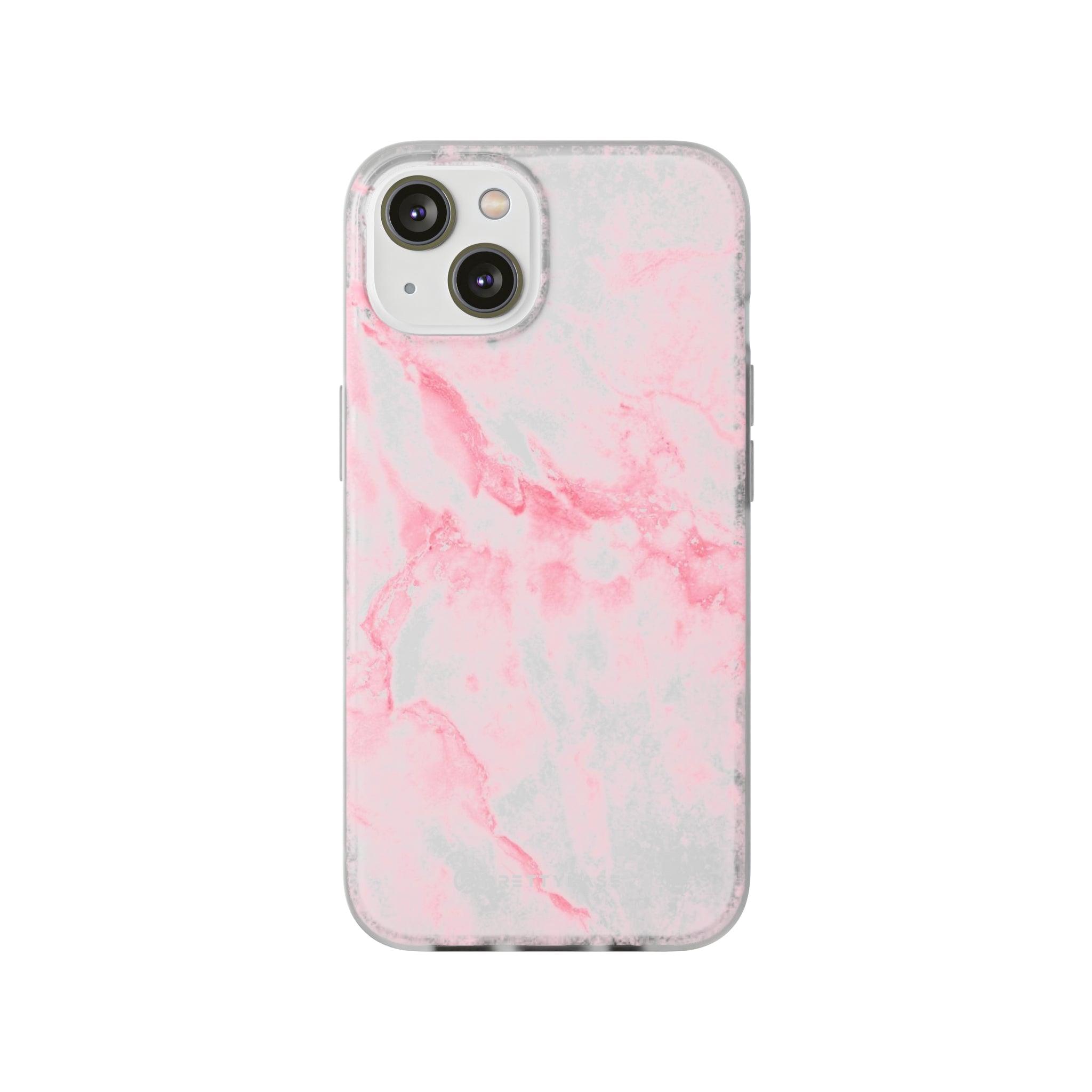 White Pink Marble Slim - PrettyKase