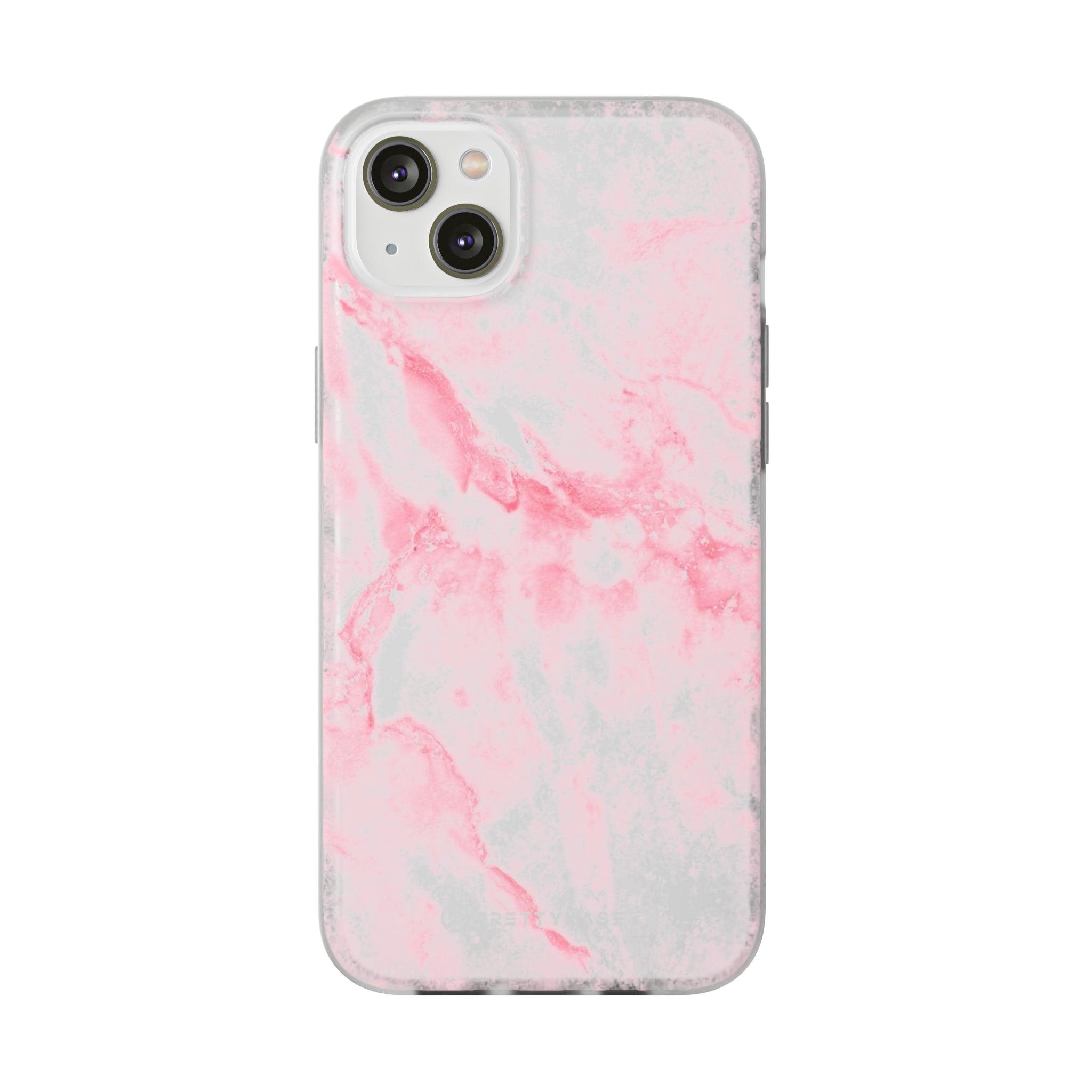 White Pink Marble Slim - PrettyKase