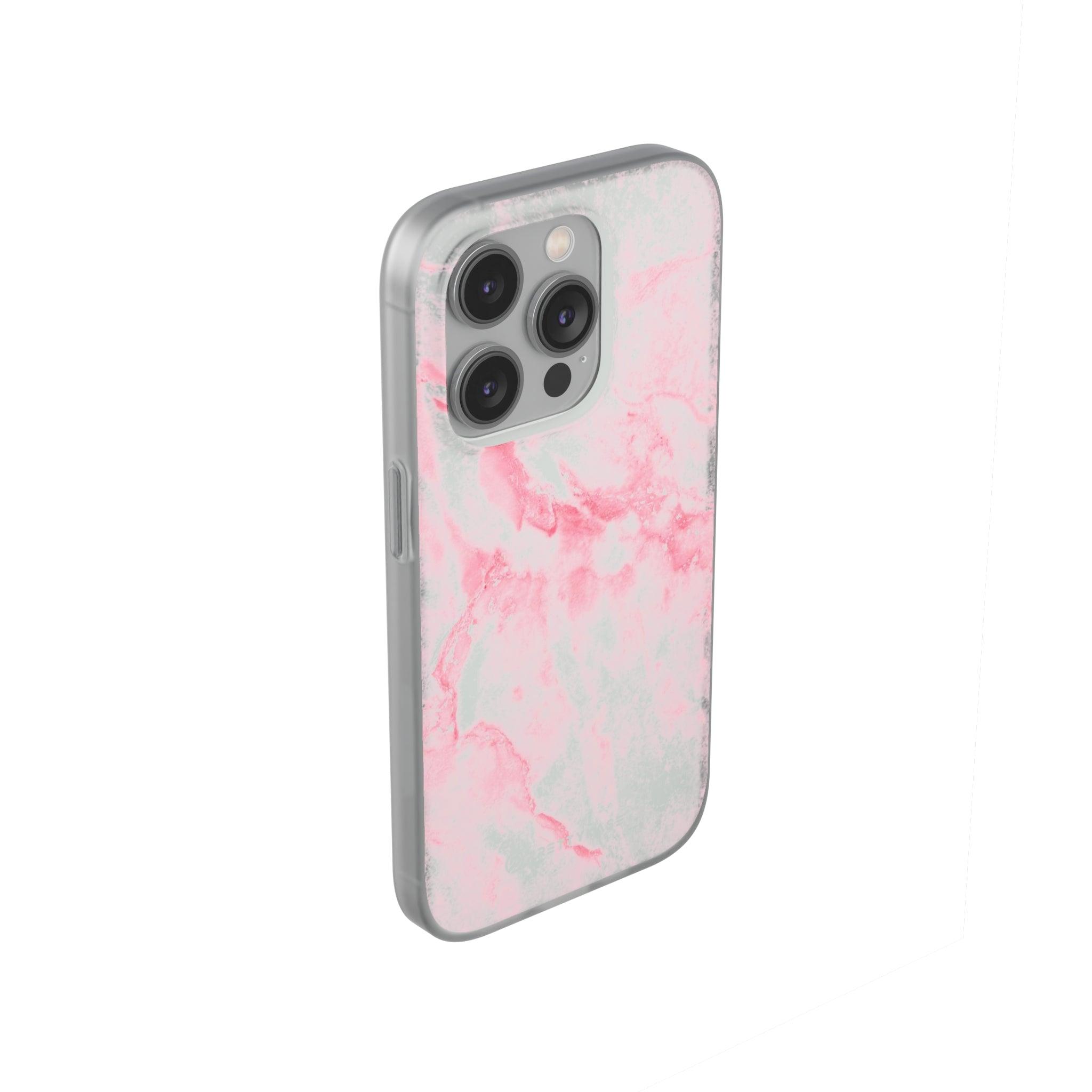 White Pink Marble Slim - PrettyKase