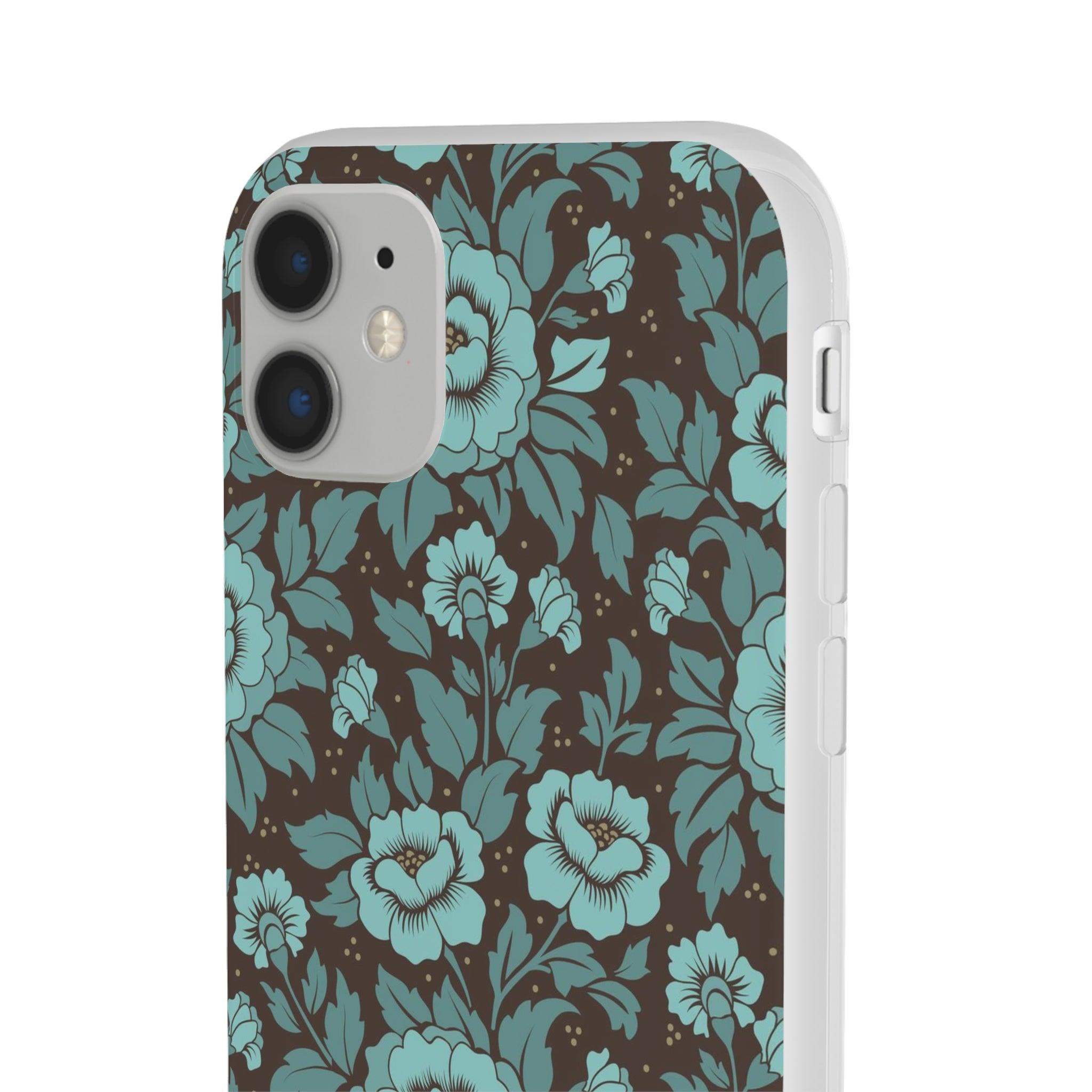 Turquoise floral Slim - PrettyKase