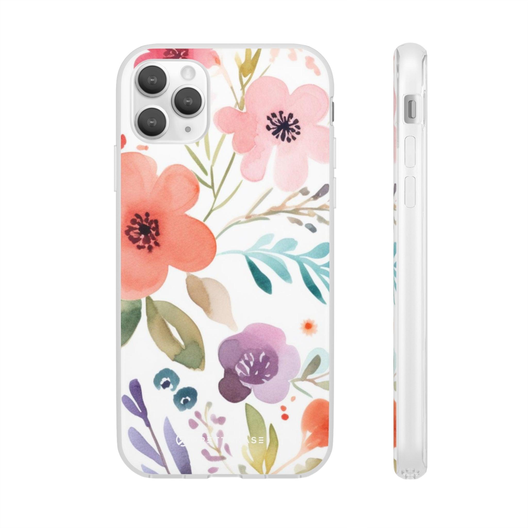 Pink Blue Flower Pattern Slim - PrettyKase