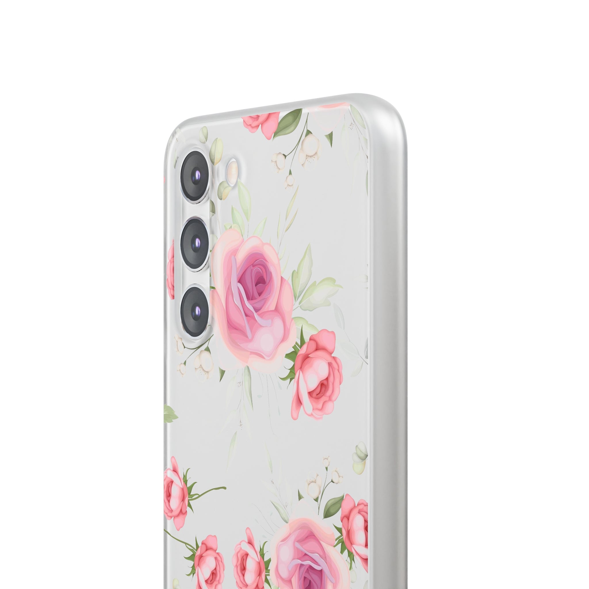 White and Pink Floral Slim