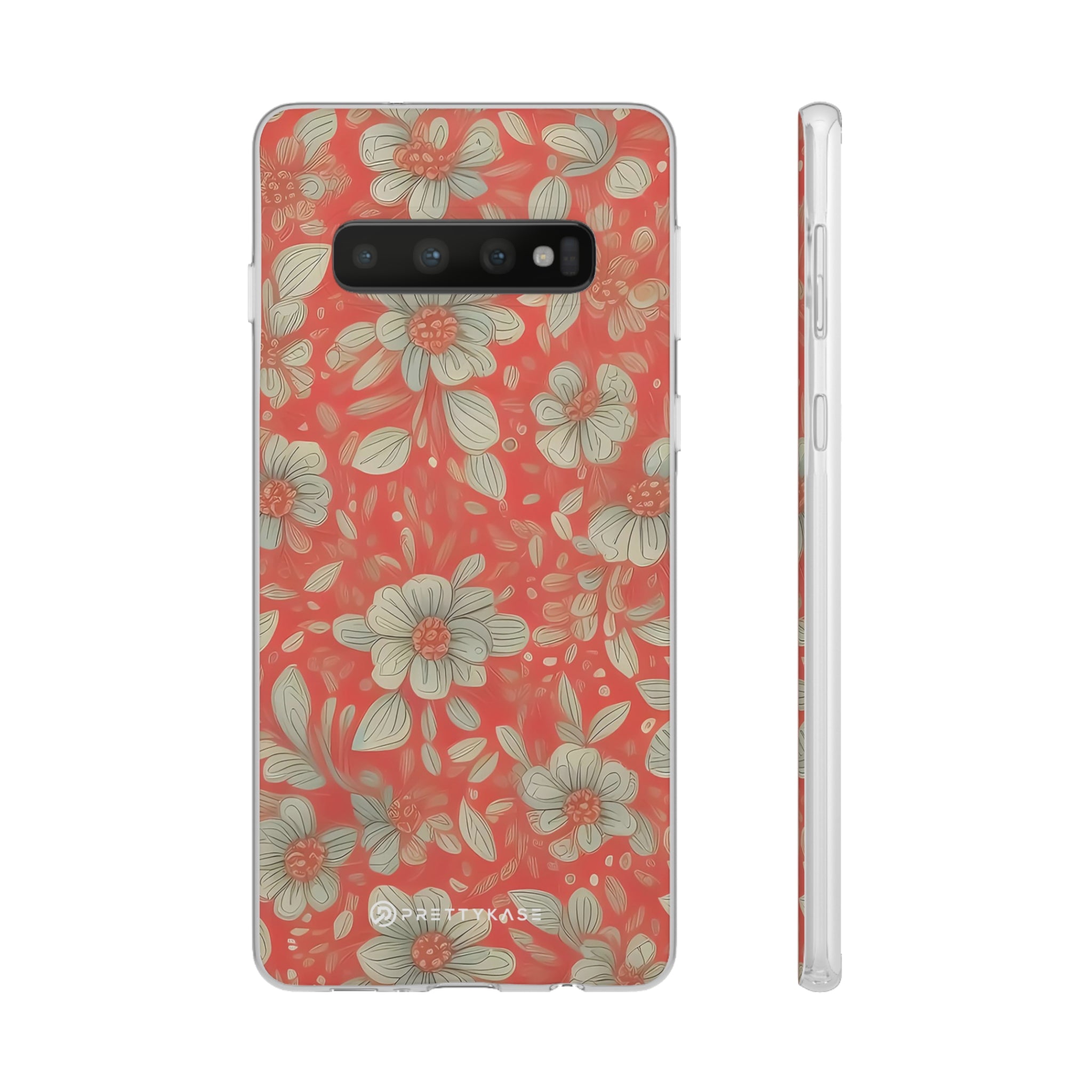 Slim Floral Rouge Orange