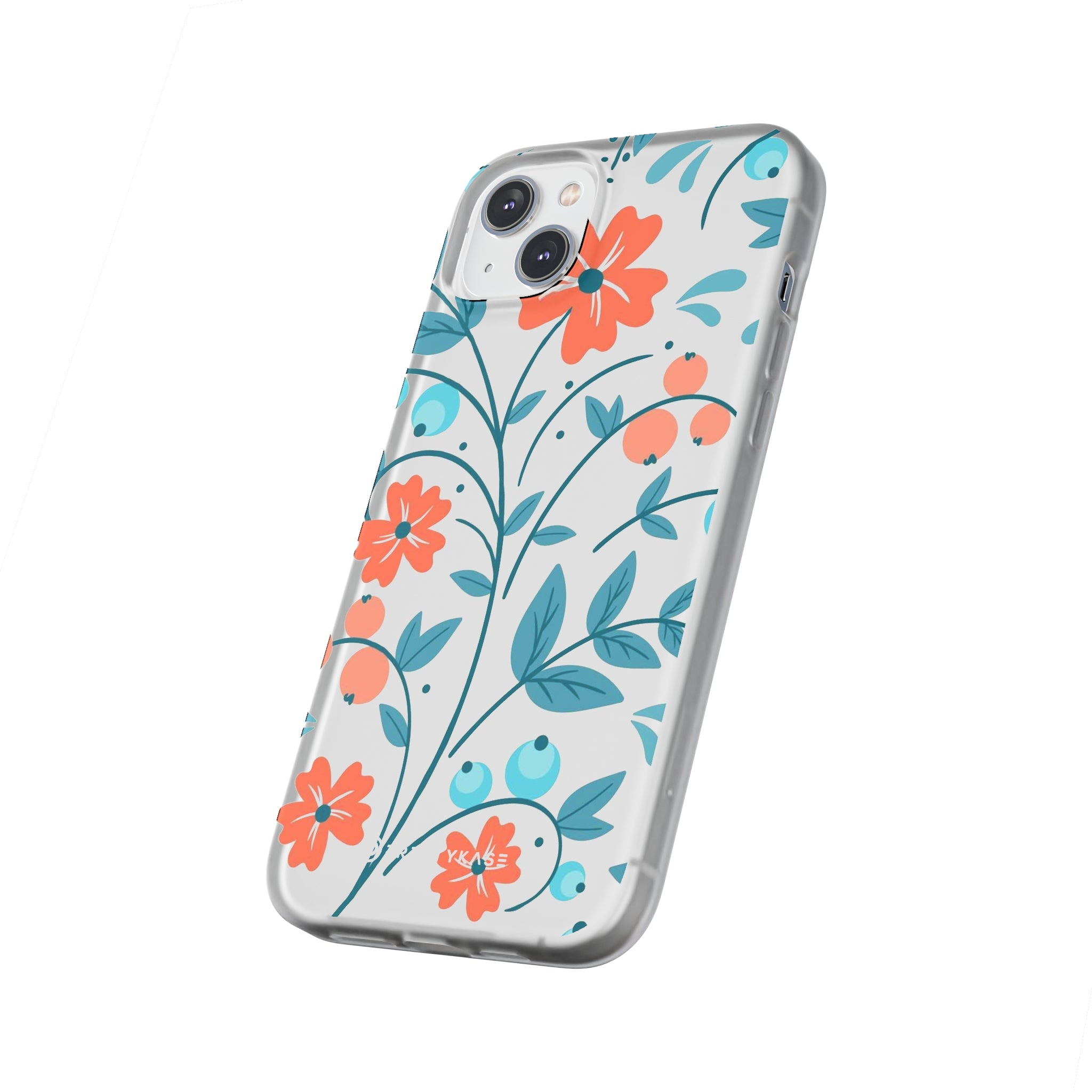 Slim floral pêche clair