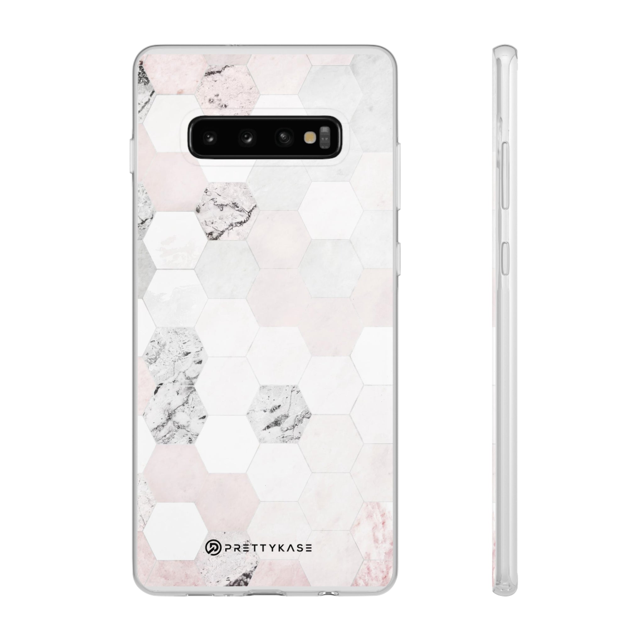 Hexagon Pink Marble Slim