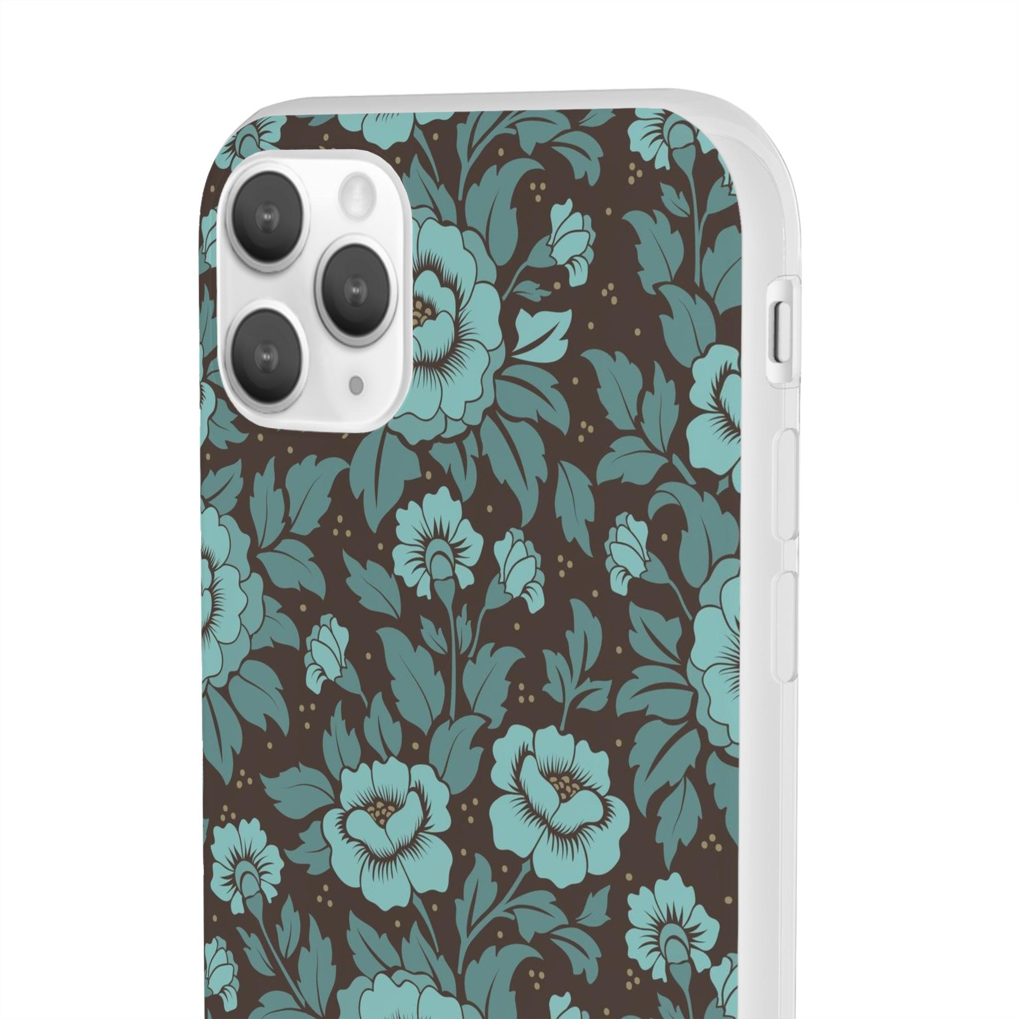 Turquoise floral Slim - PrettyKase