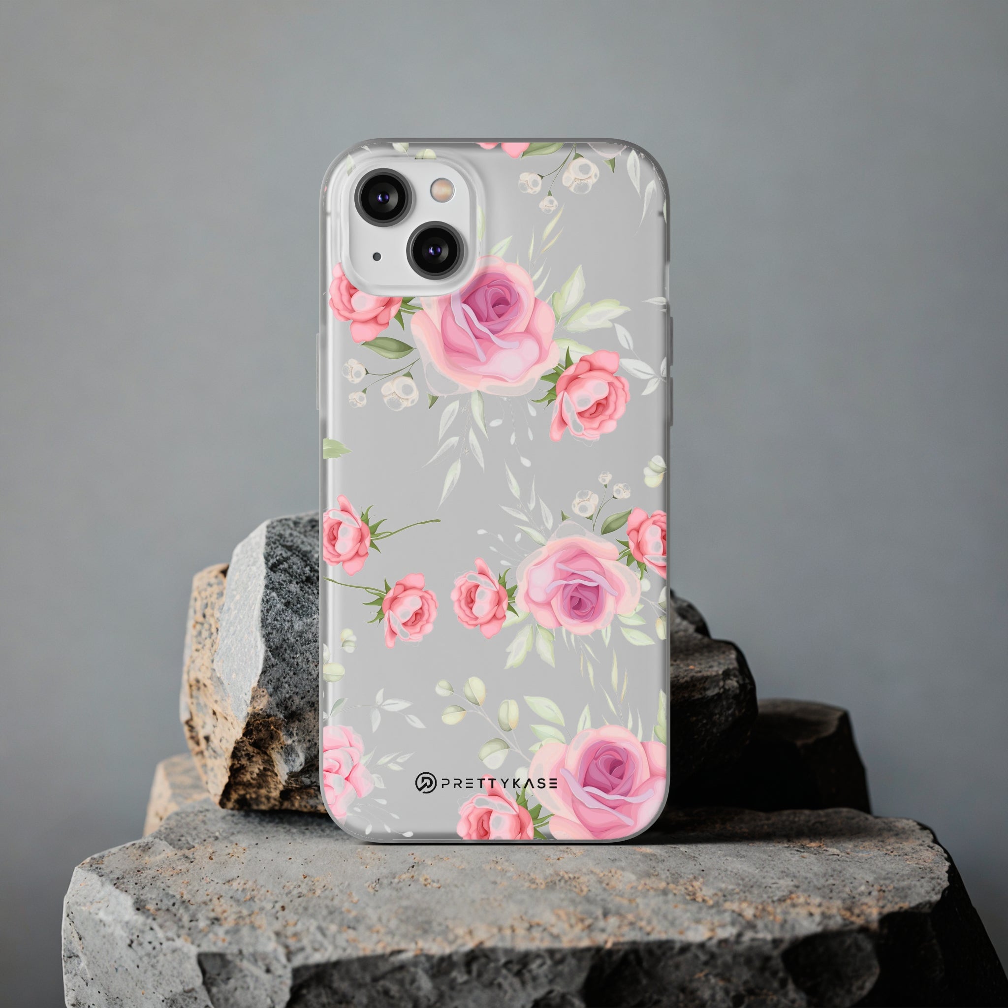 Slim floral blanc et rose