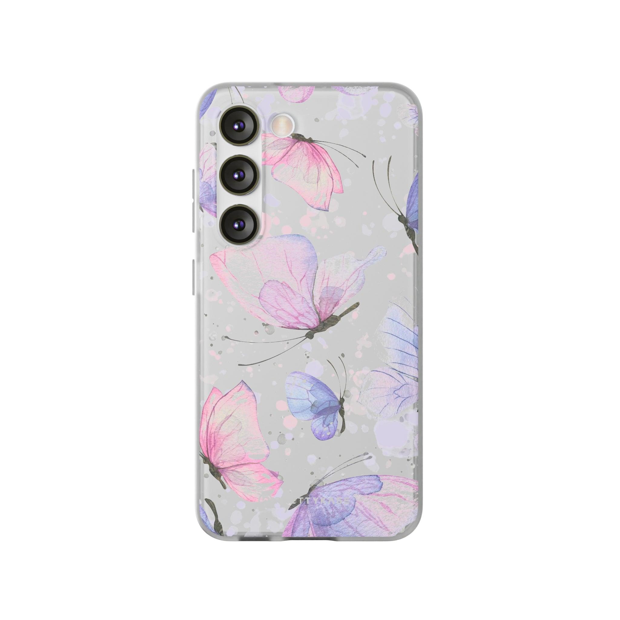 Pink Lilac Butterflies Slim - PrettyKase