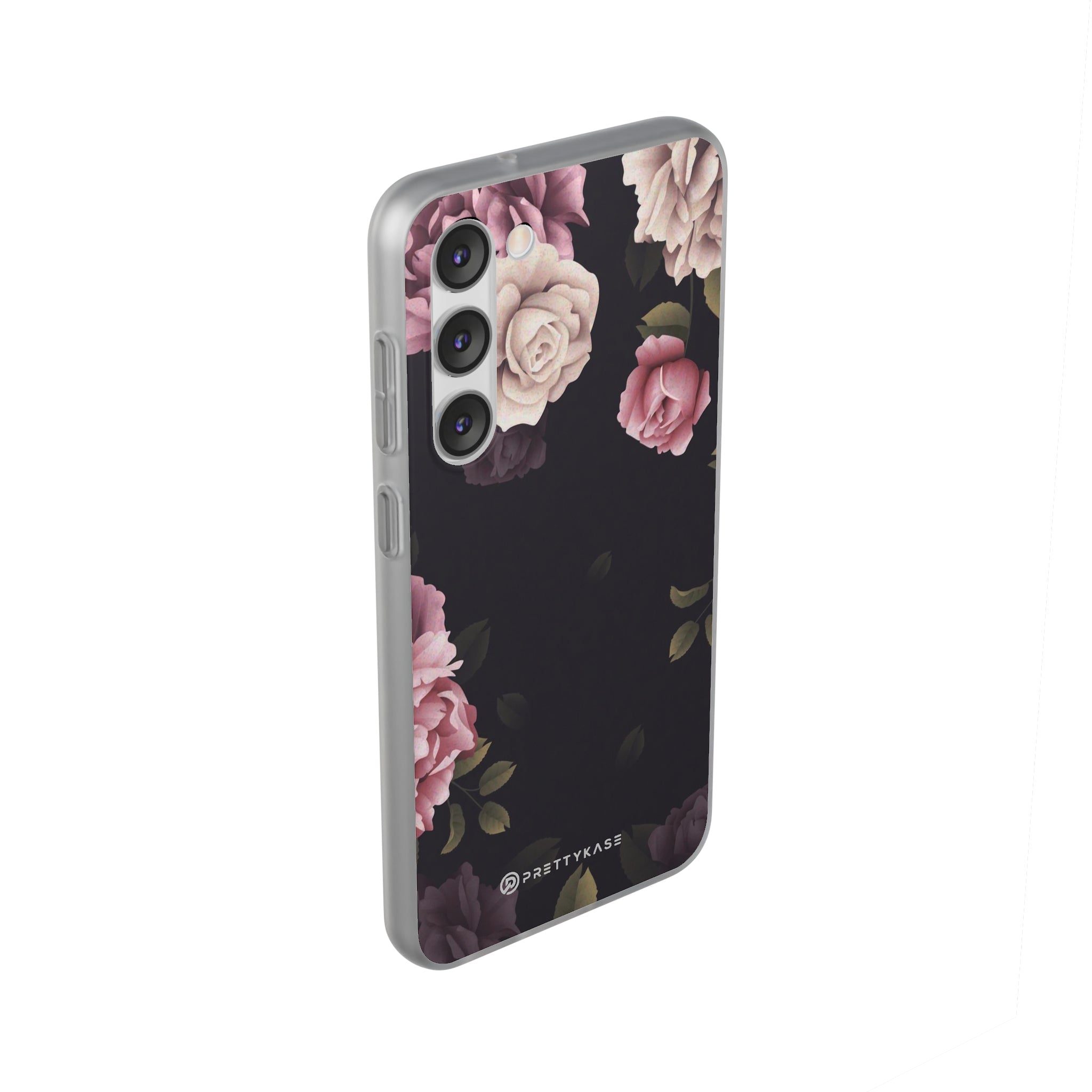 Black Oriental Japanese flower Slim