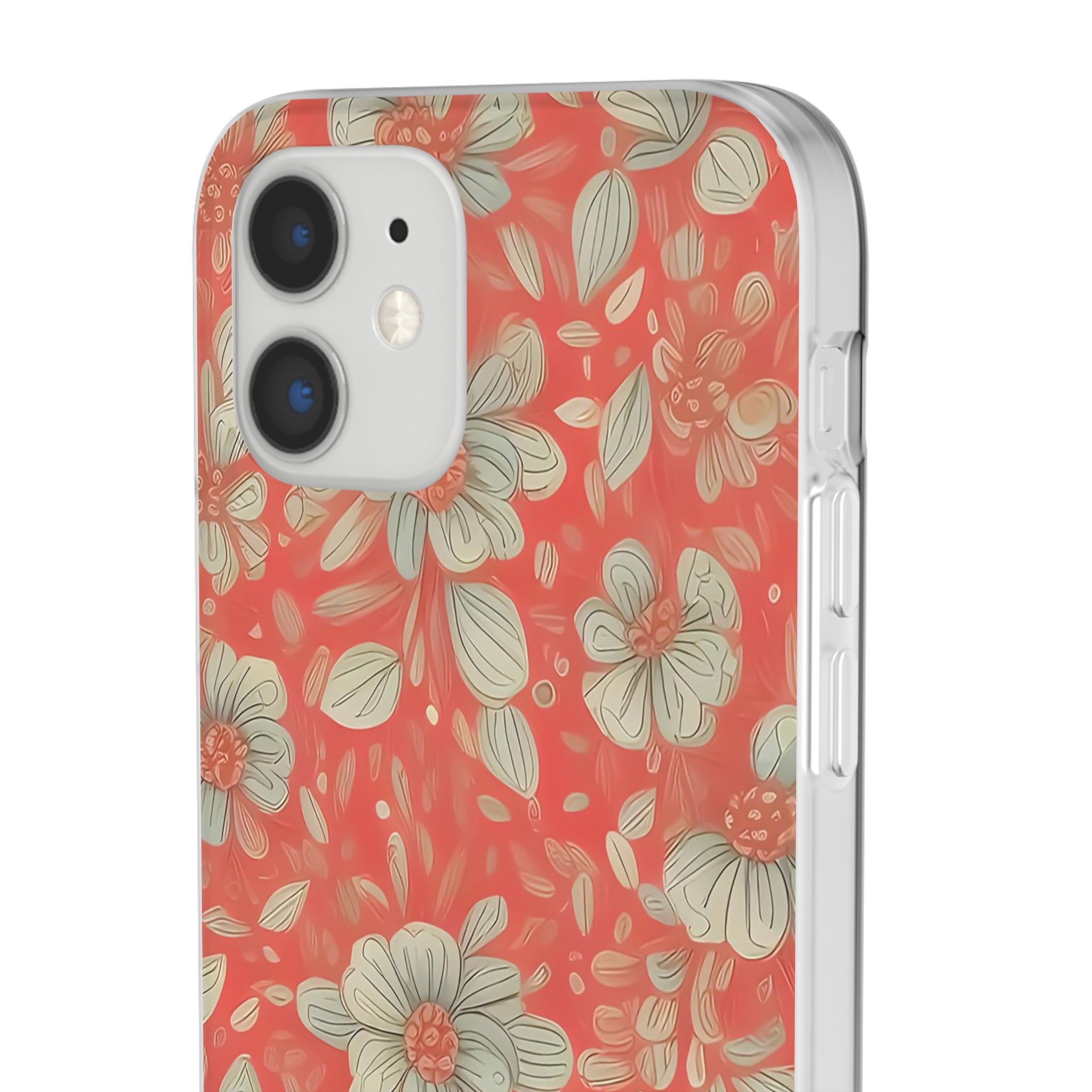 Red Orange Floral Slim