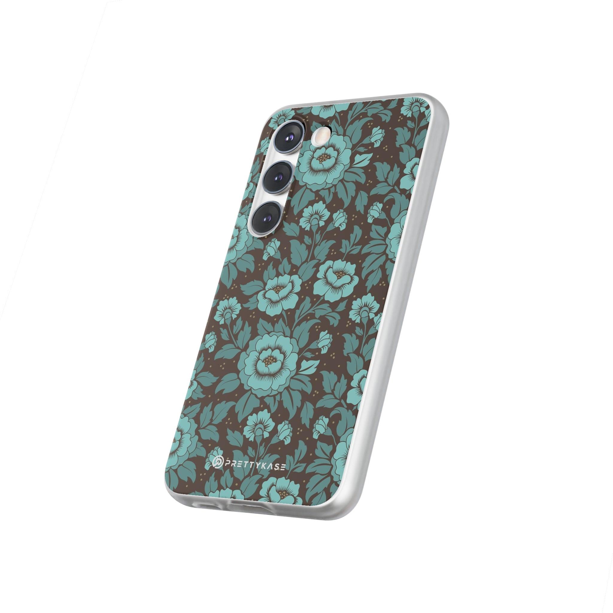 Turquoise floral Slim - PrettyKase