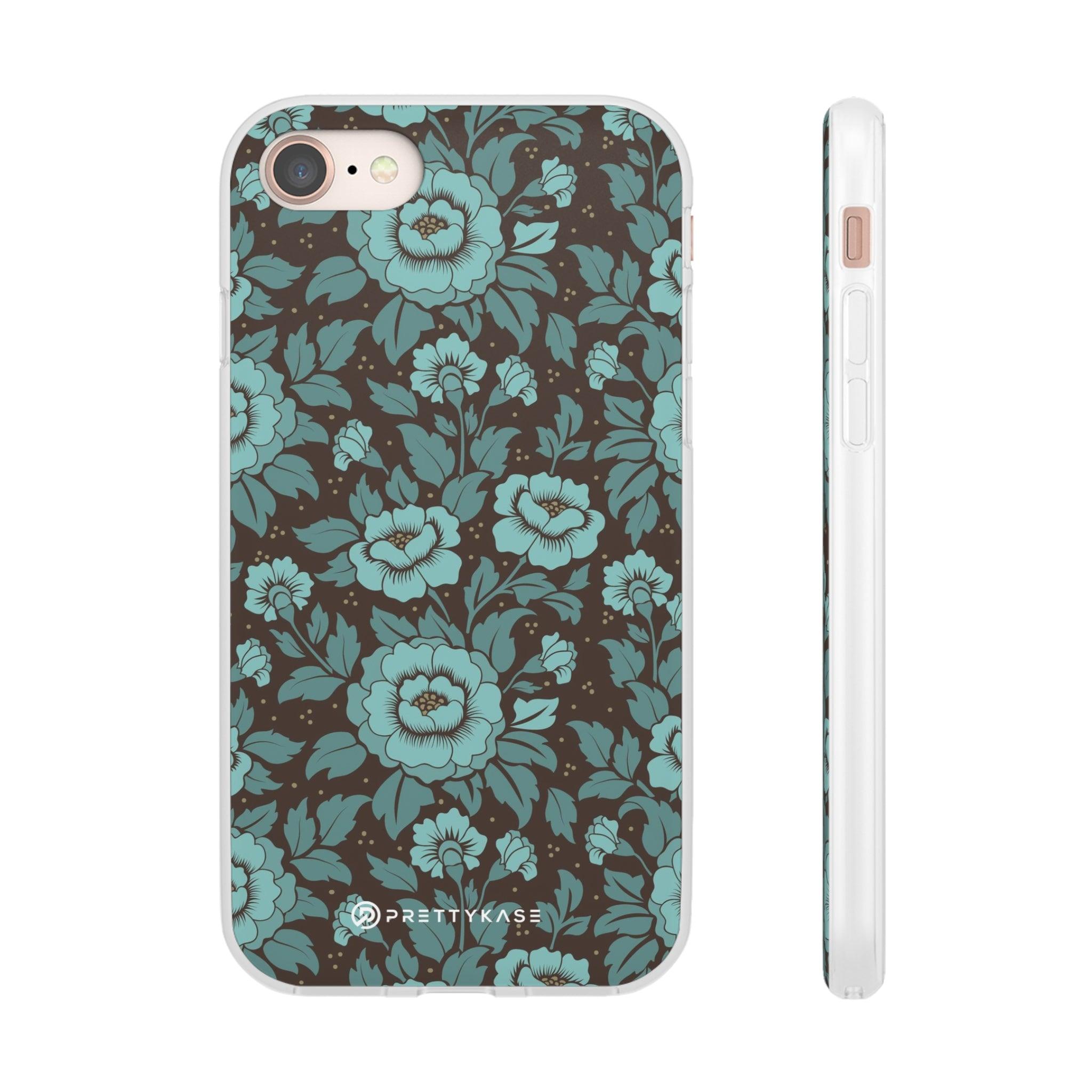 Turquoise floral Slim - PrettyKase