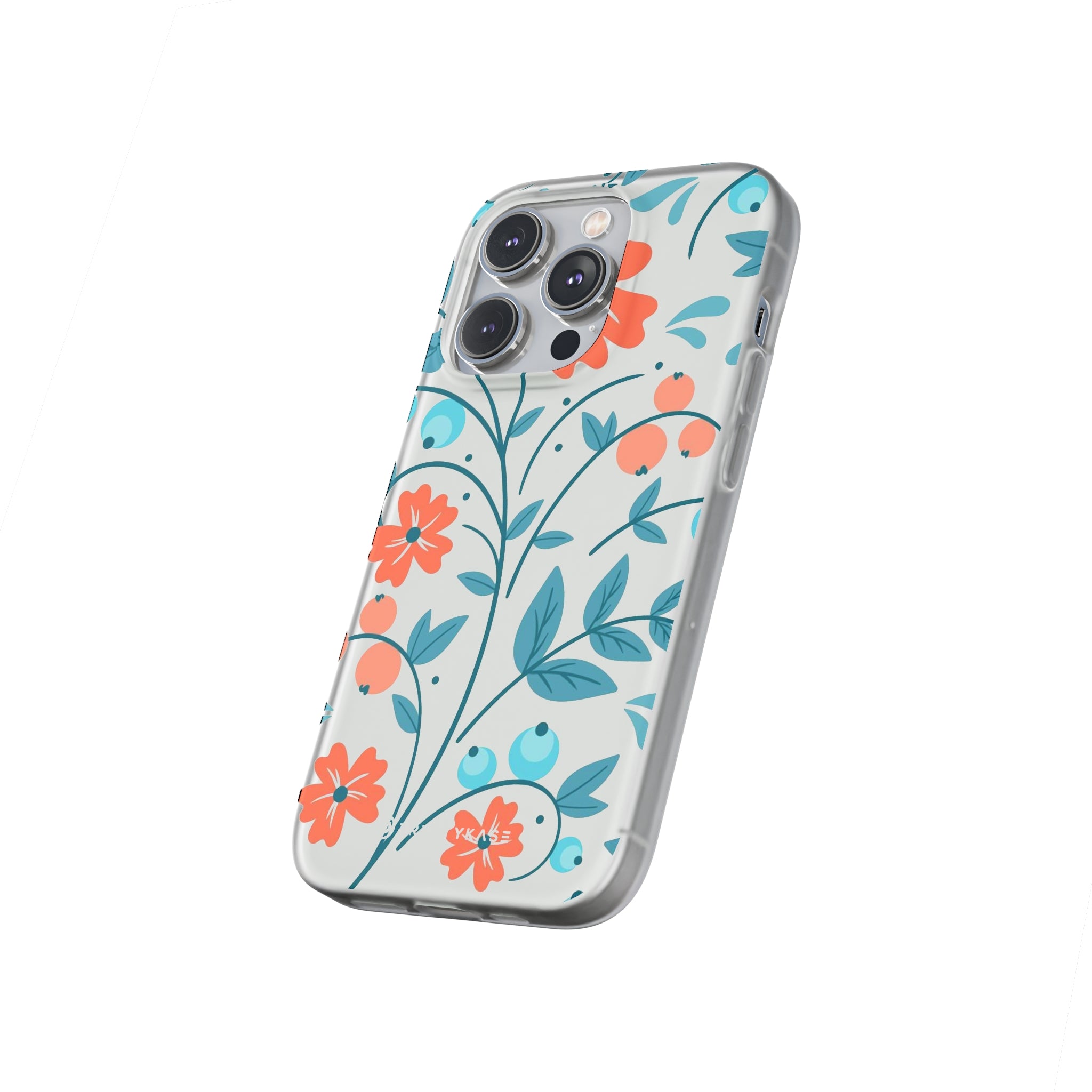 Slim floral pêche clair