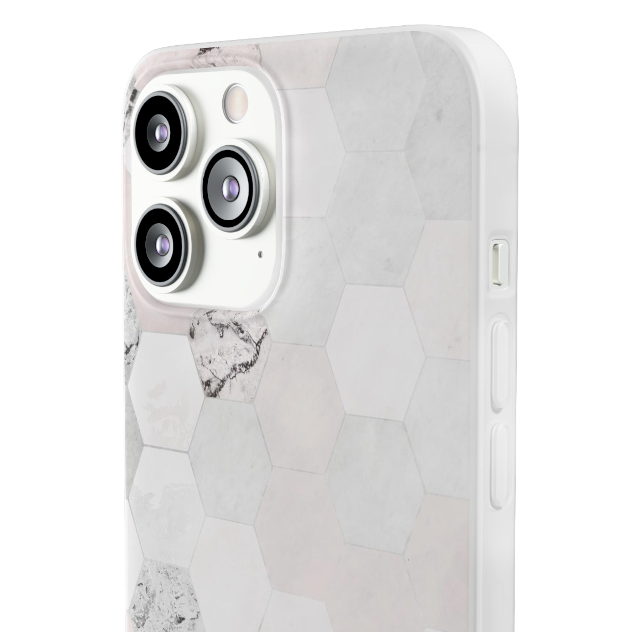 Hexagon Pink Marble Slim