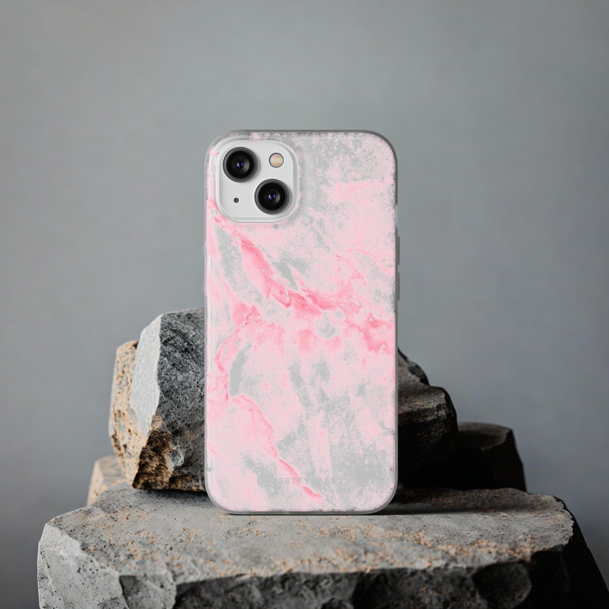 White Pink Marble Slim - PrettyKase