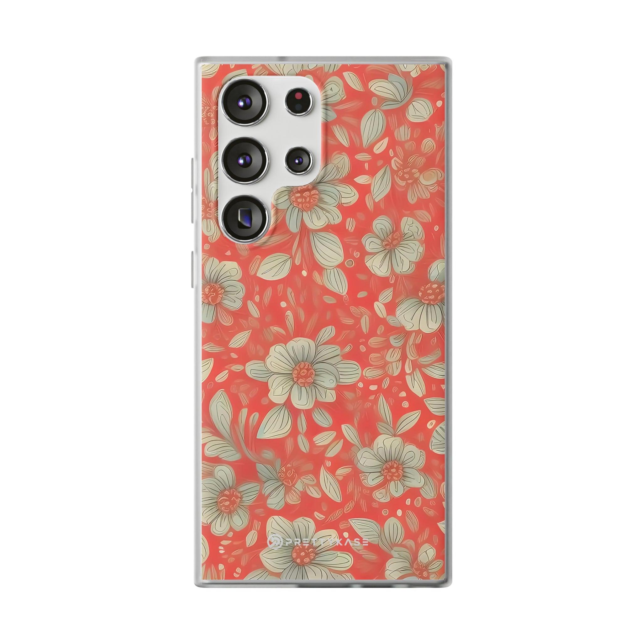 Red Orange Floral Slim - PrettyKase