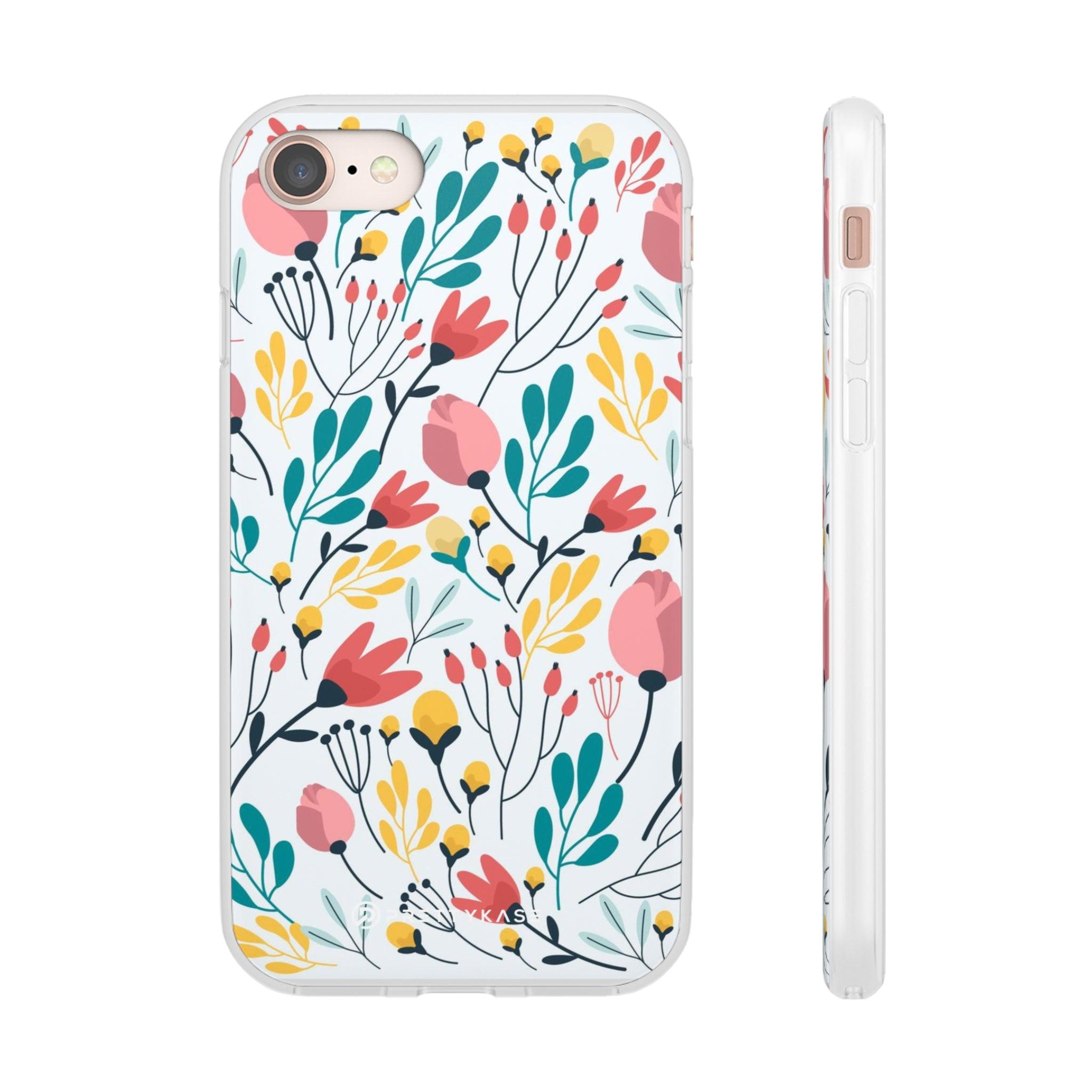 White Colorfull Flower Slim - PrettyKase