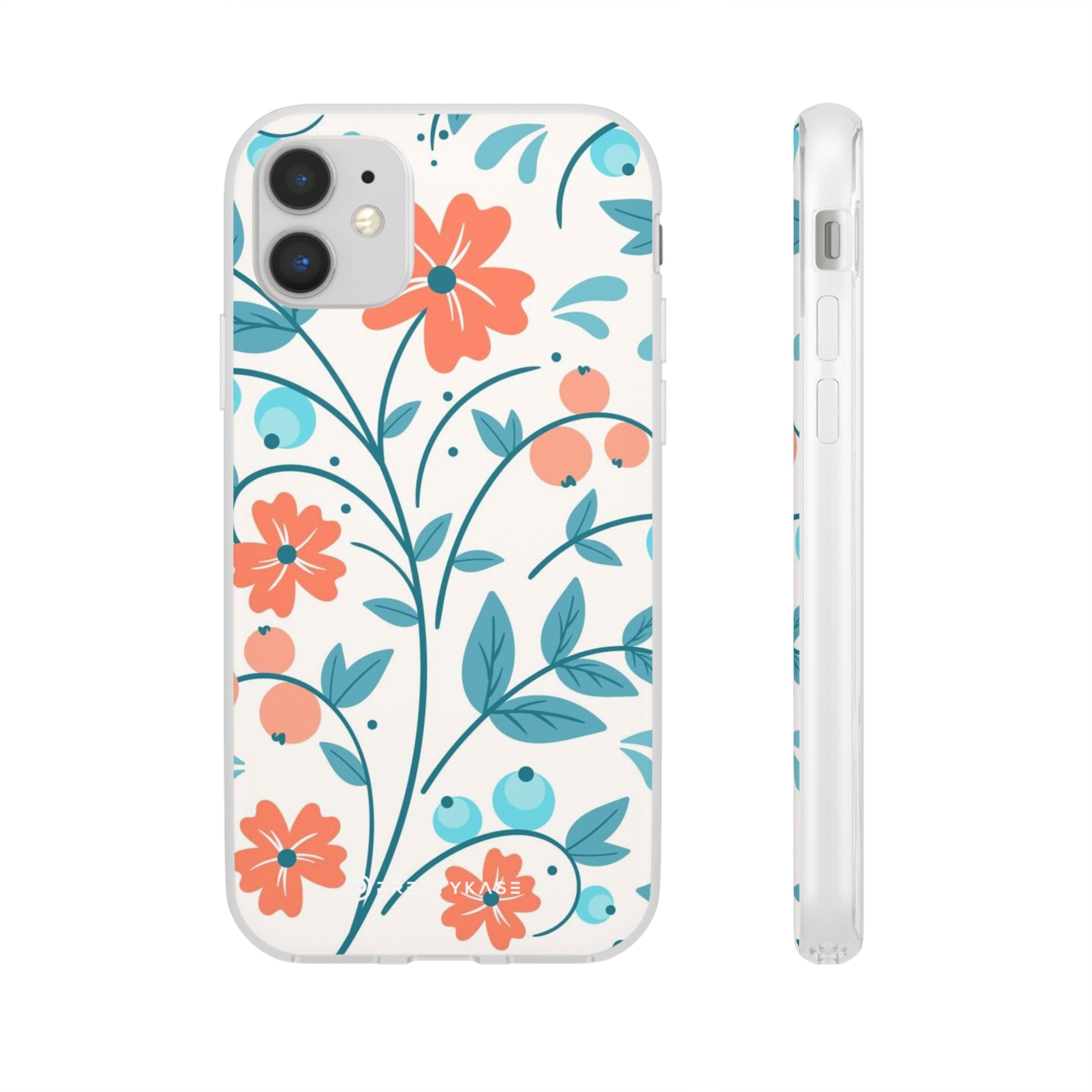 Slim floral pêche clair