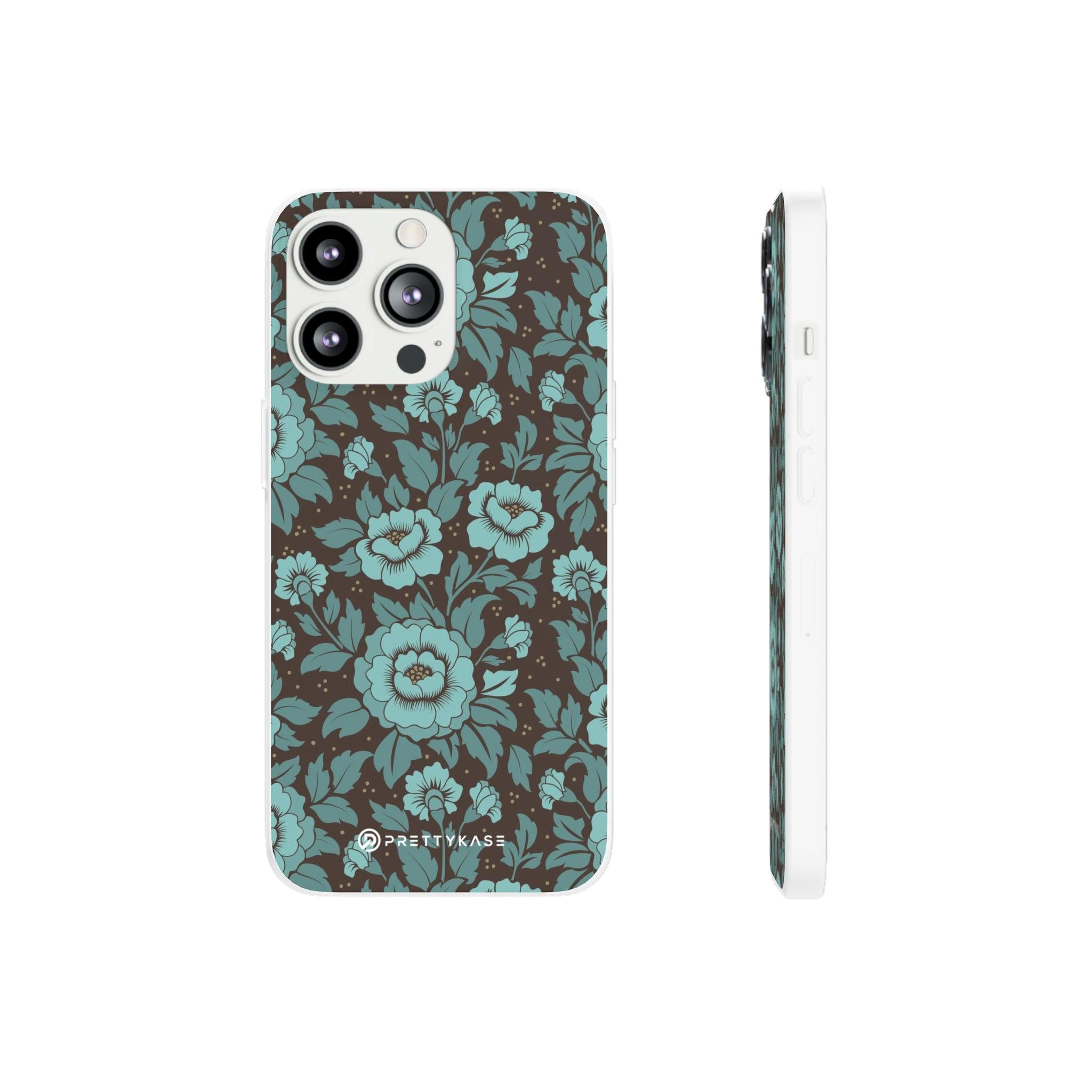 Turquoise floral Slim - PrettyKase