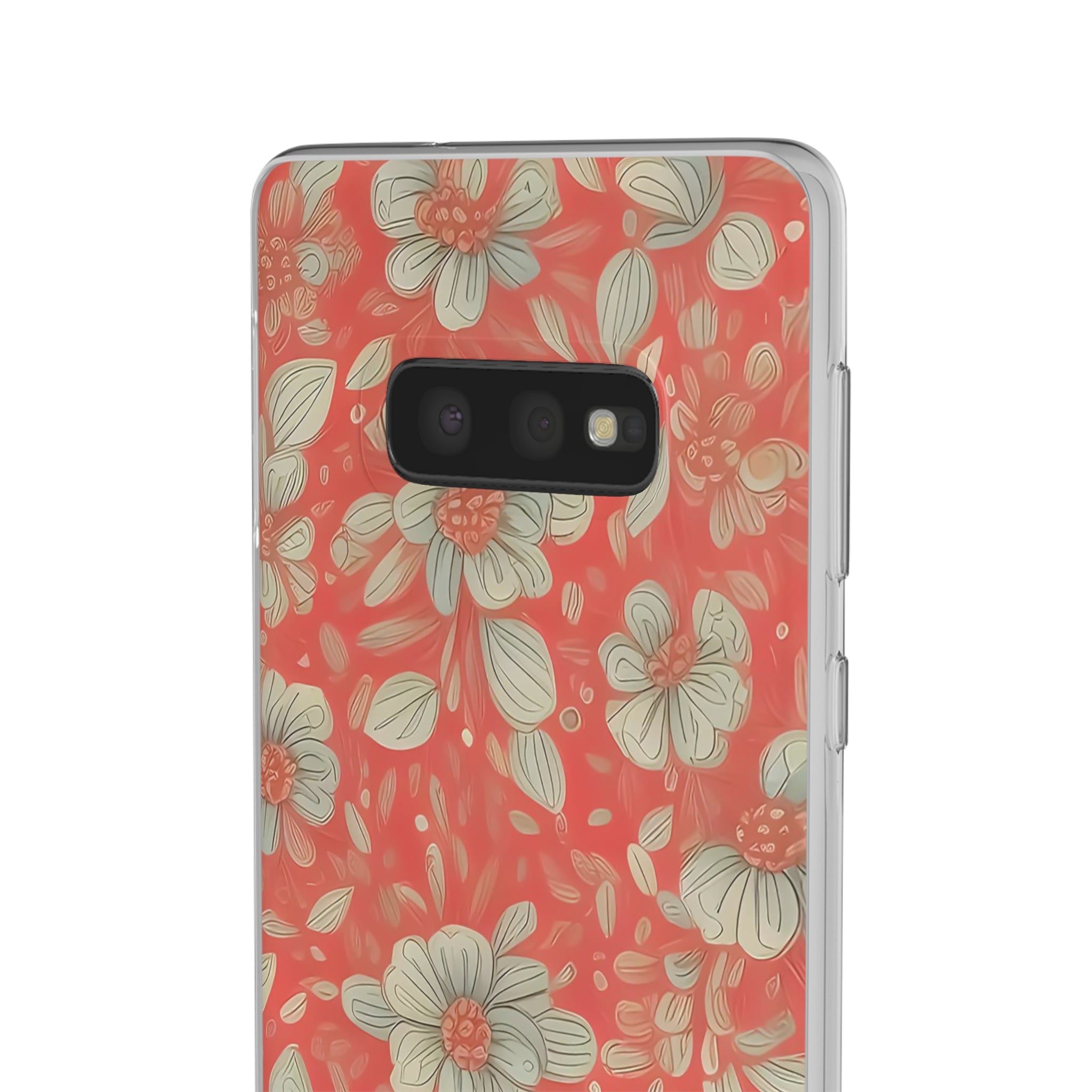 Red Orange Floral Slim