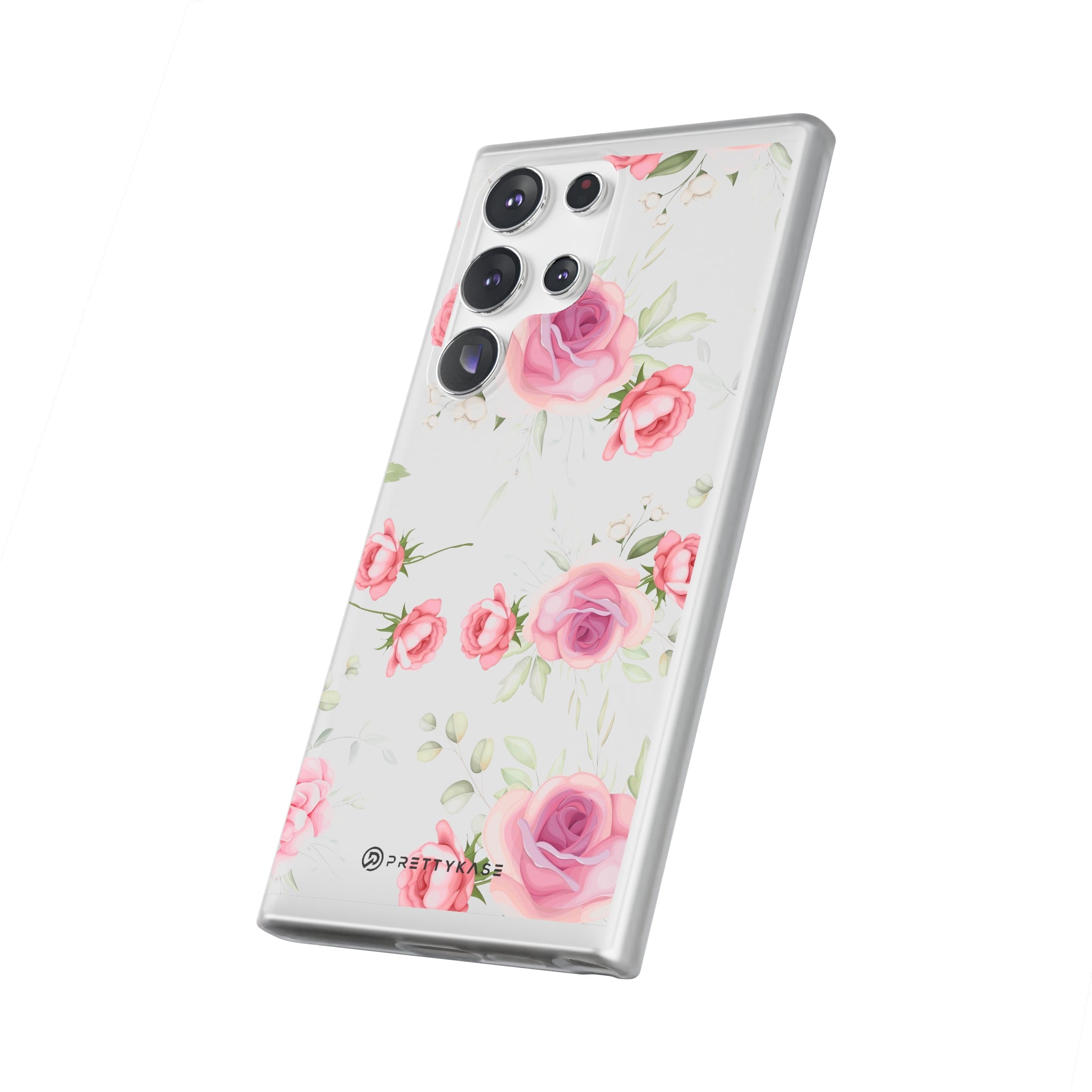 Slim floral blanc et rose