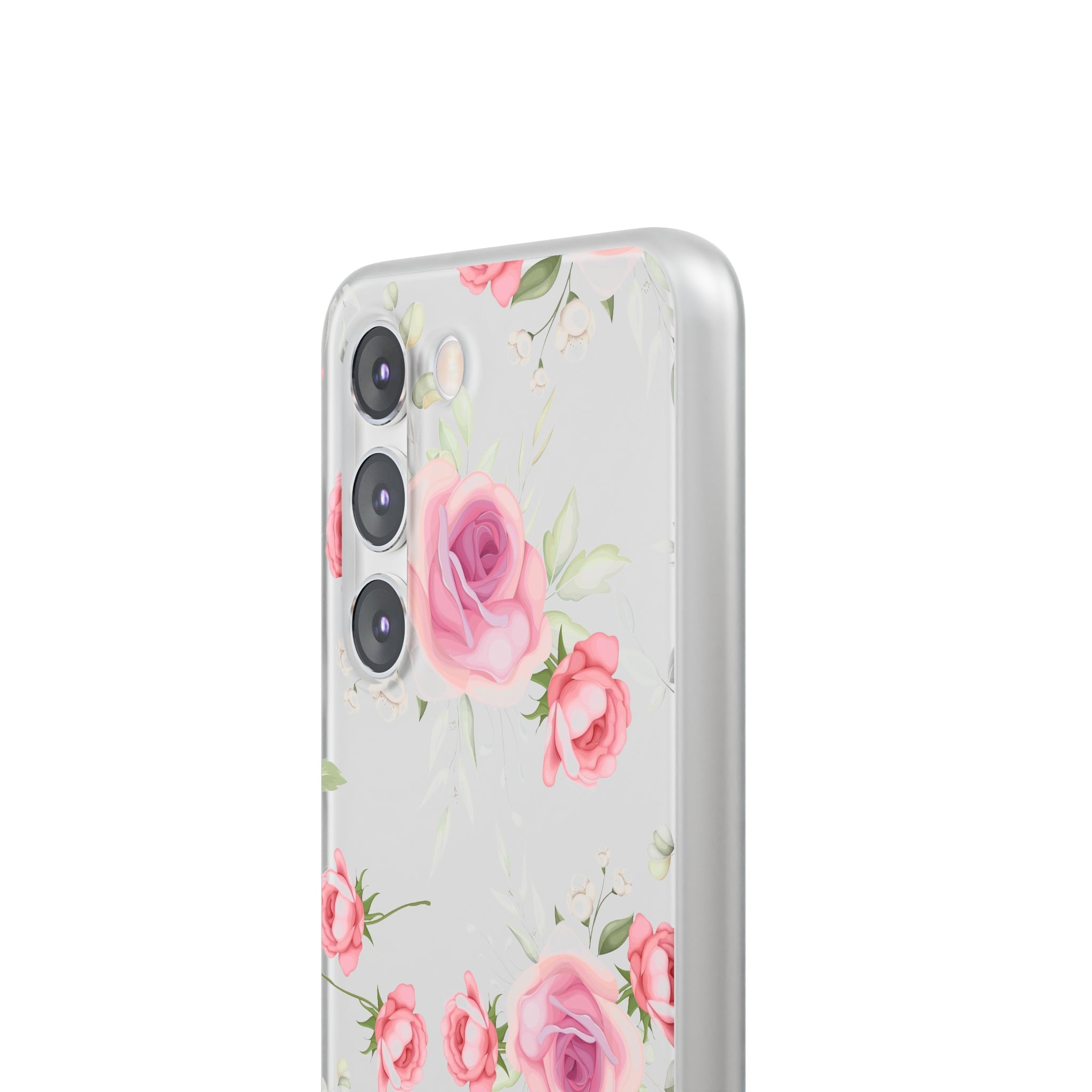 White and Pink Floral Slim