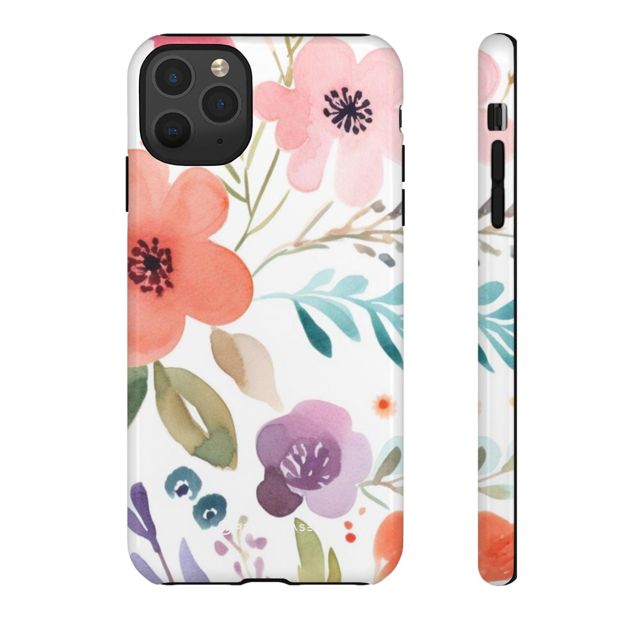 Pink Blue Flower Pattern - PrettyKase