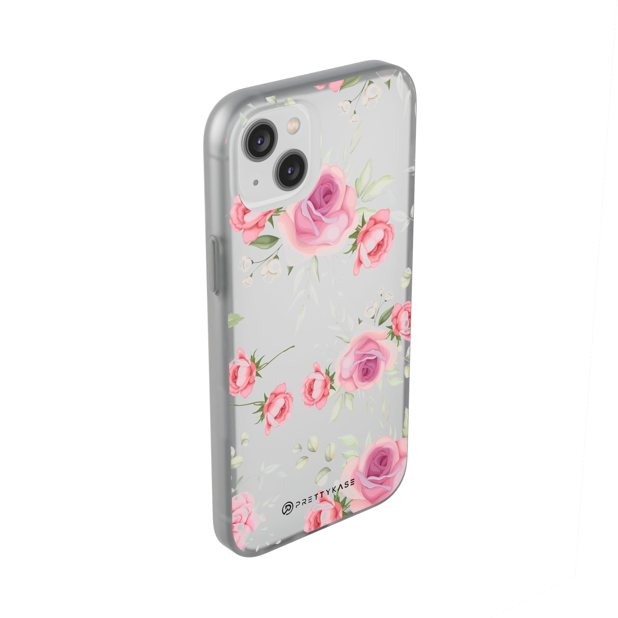 Slim floral blanc et rose