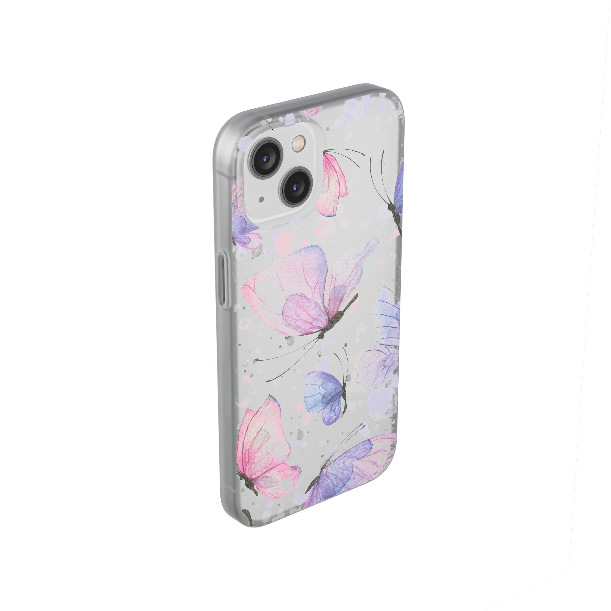 Pink Lilac Butterflies Slim - PrettyKase