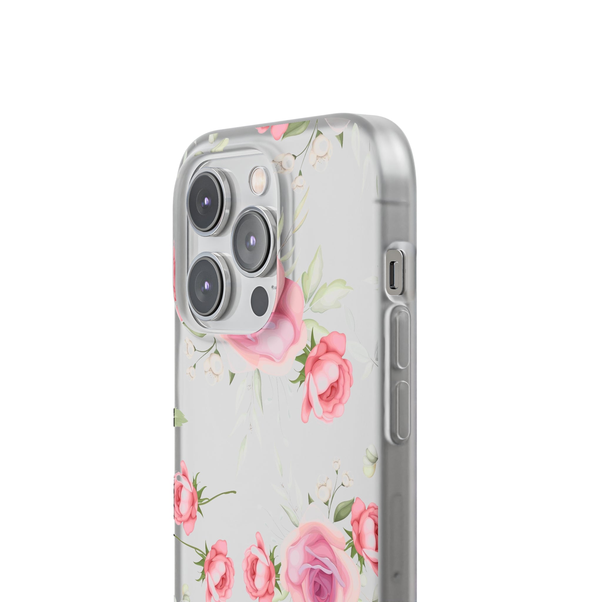 Slim floral blanc et rose