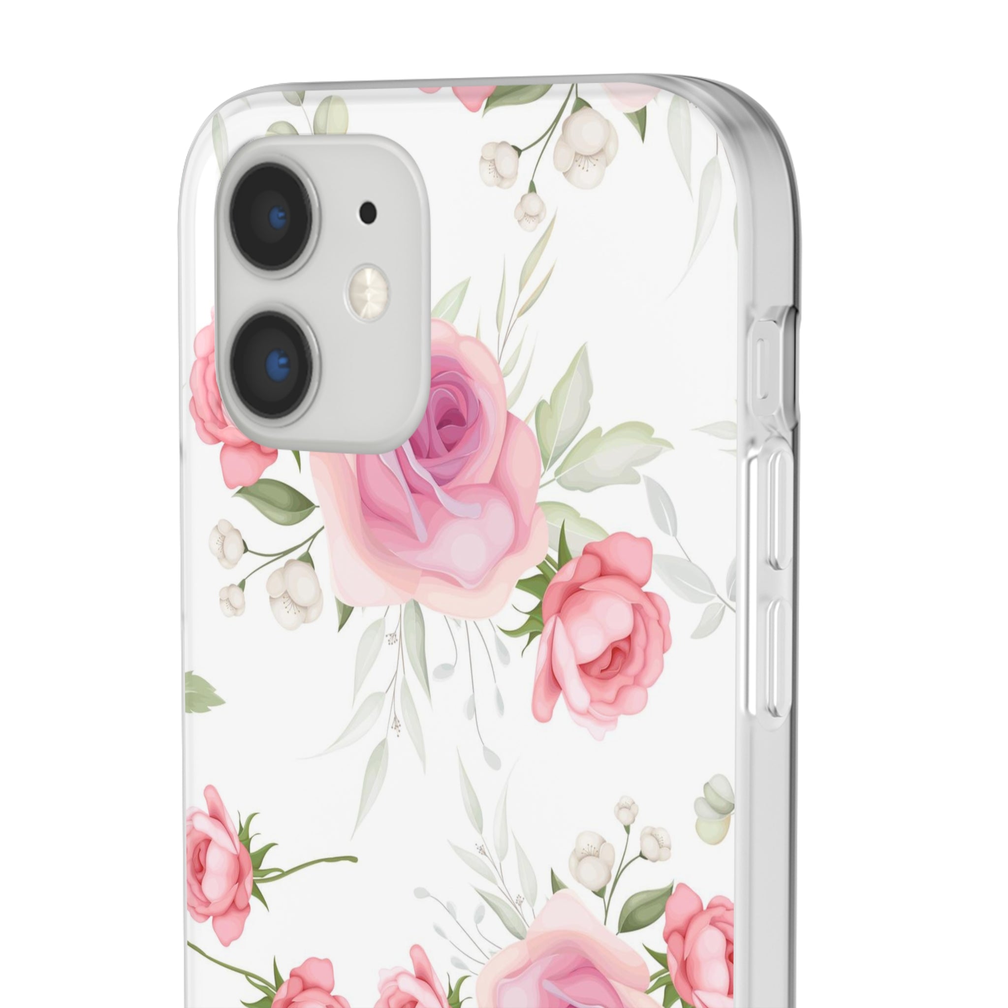 Slim floral blanc et rose