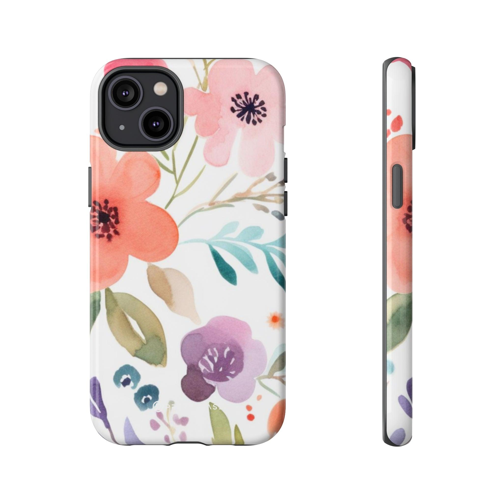 Pink Blue Flower Pattern - PrettyKase