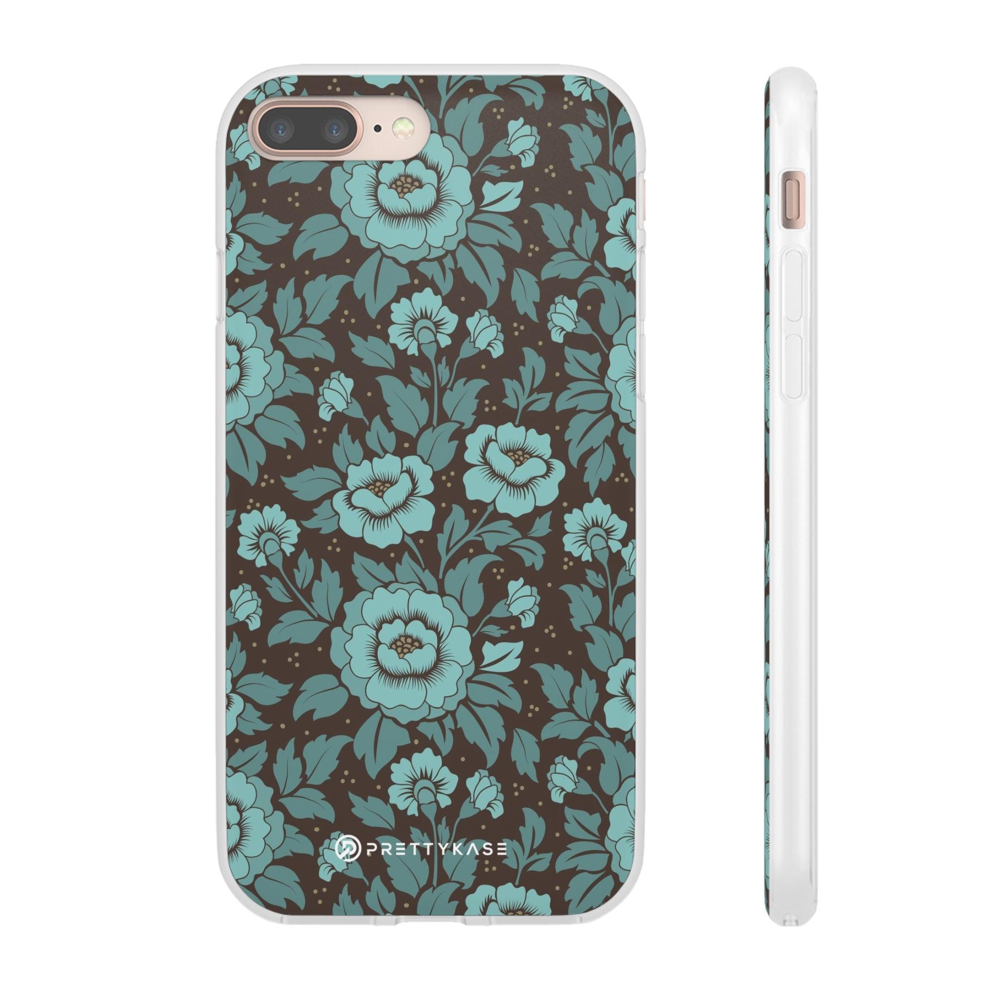 Turquoise floral Slim - PrettyKase