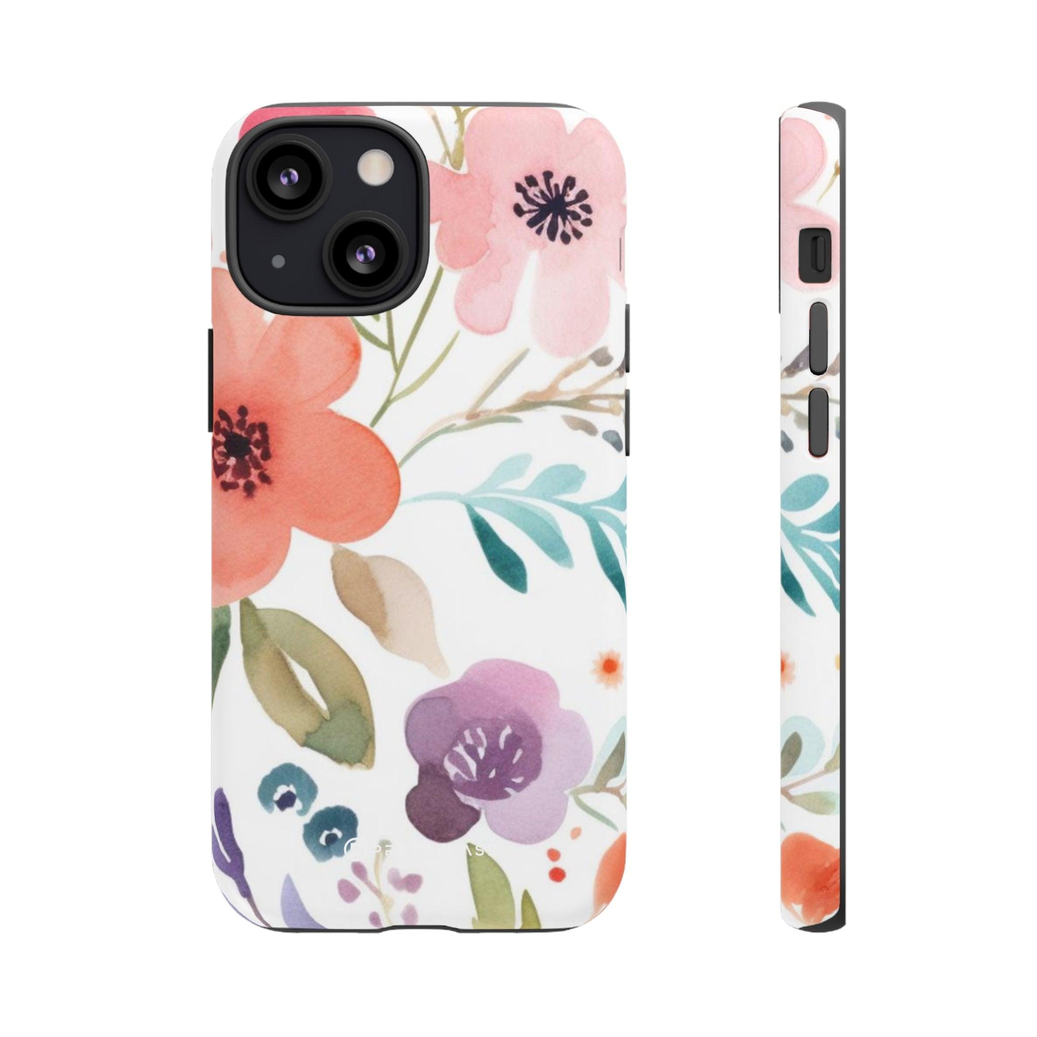 Pink Blue Flower Pattern - PrettyKase