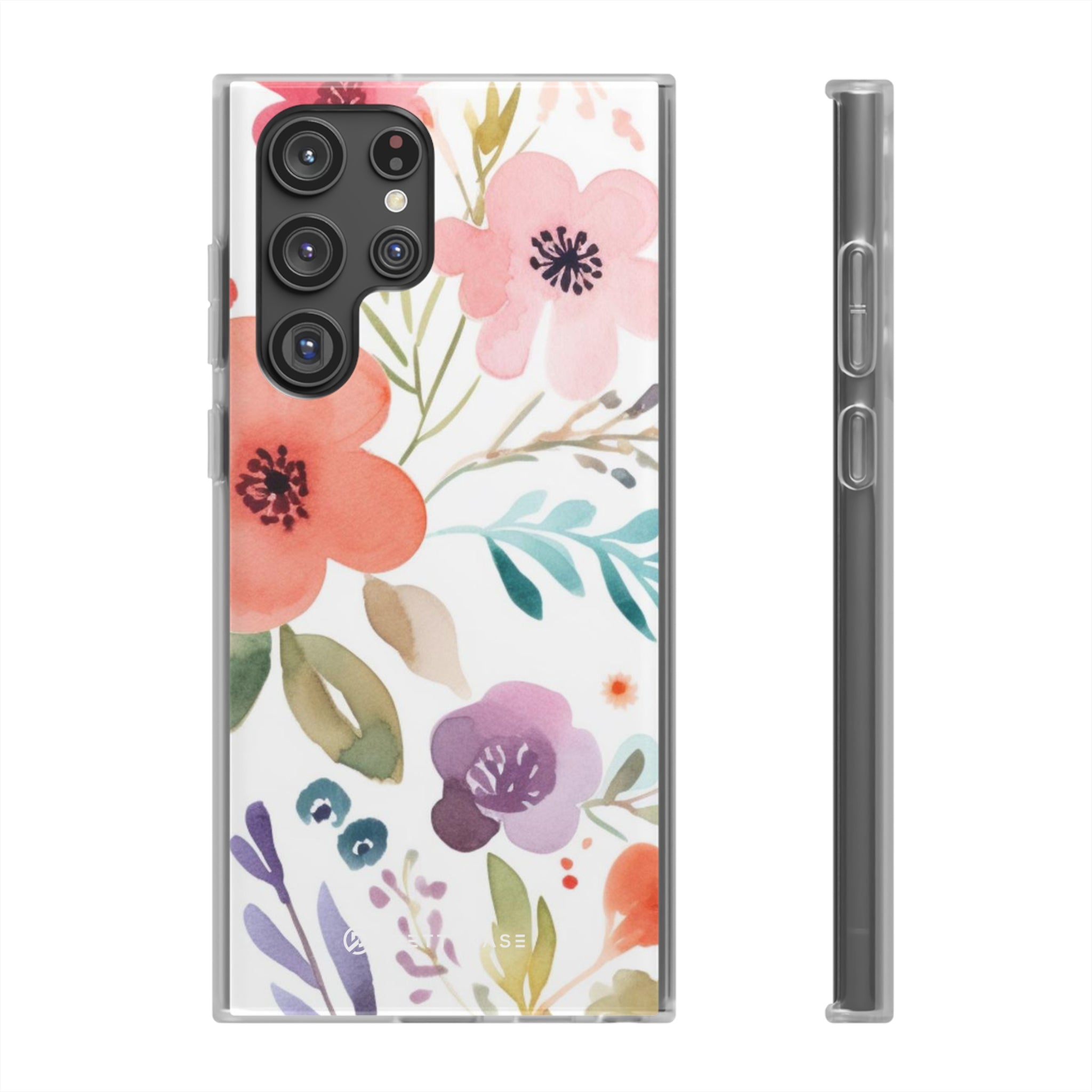 Pink Blue Flower Pattern Slim