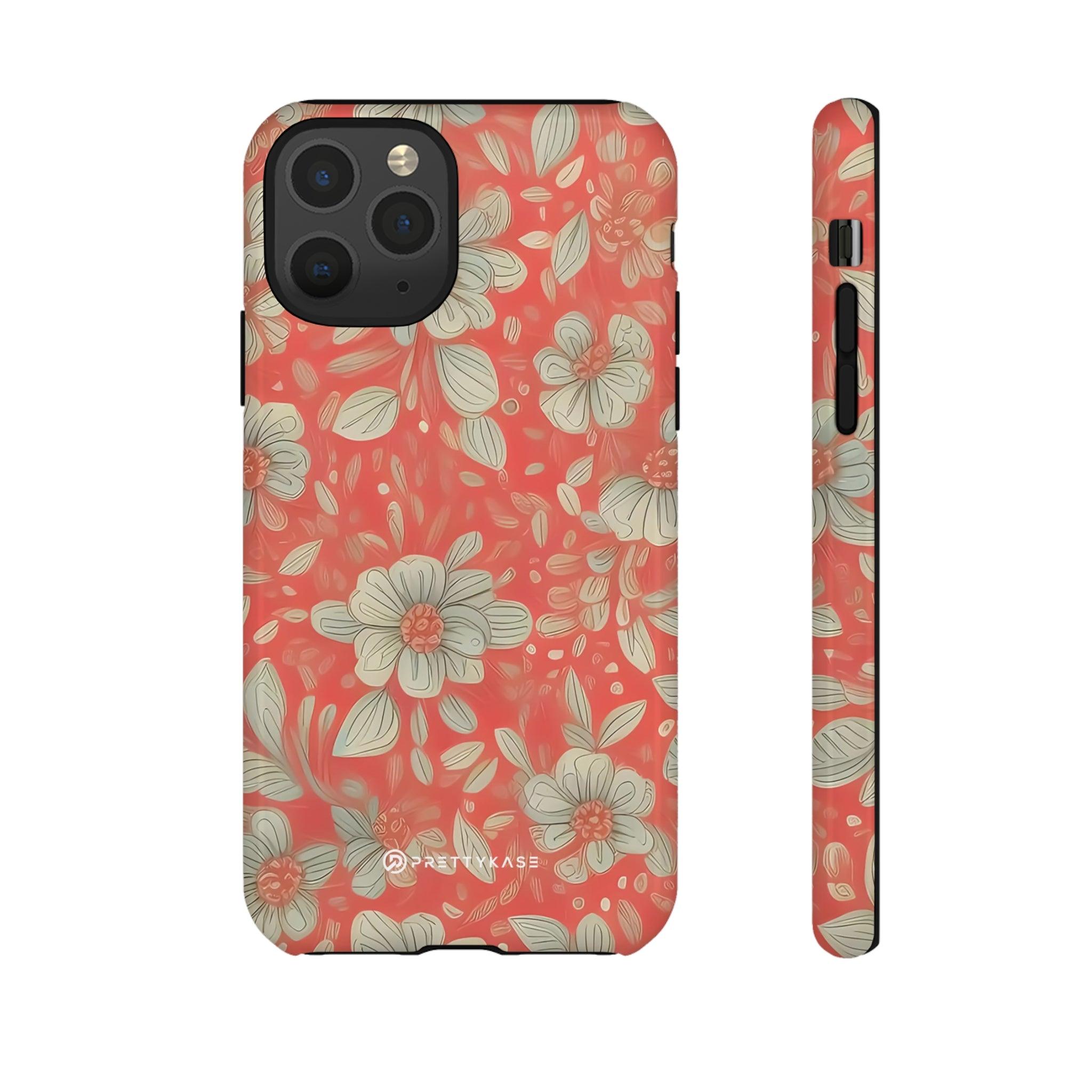 Red Orange Floral - PrettyKase