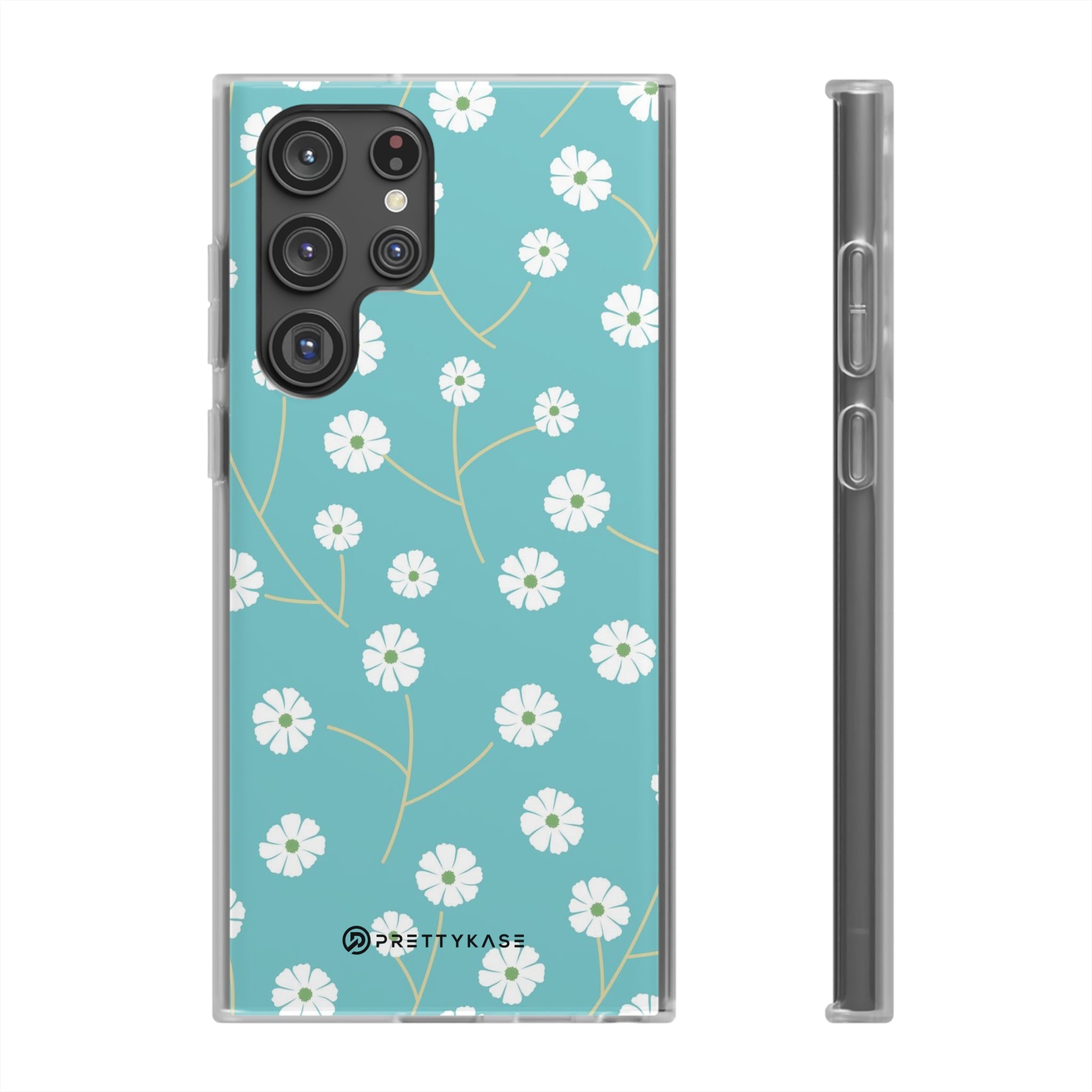 Teal and White Rose Slim