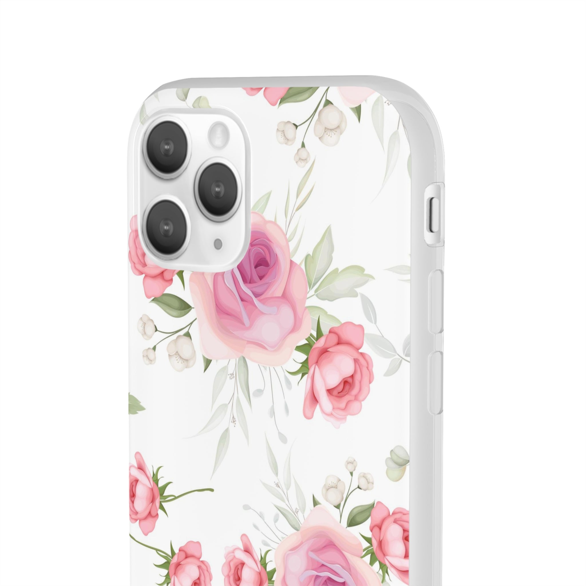 White and Pink Floral Slim