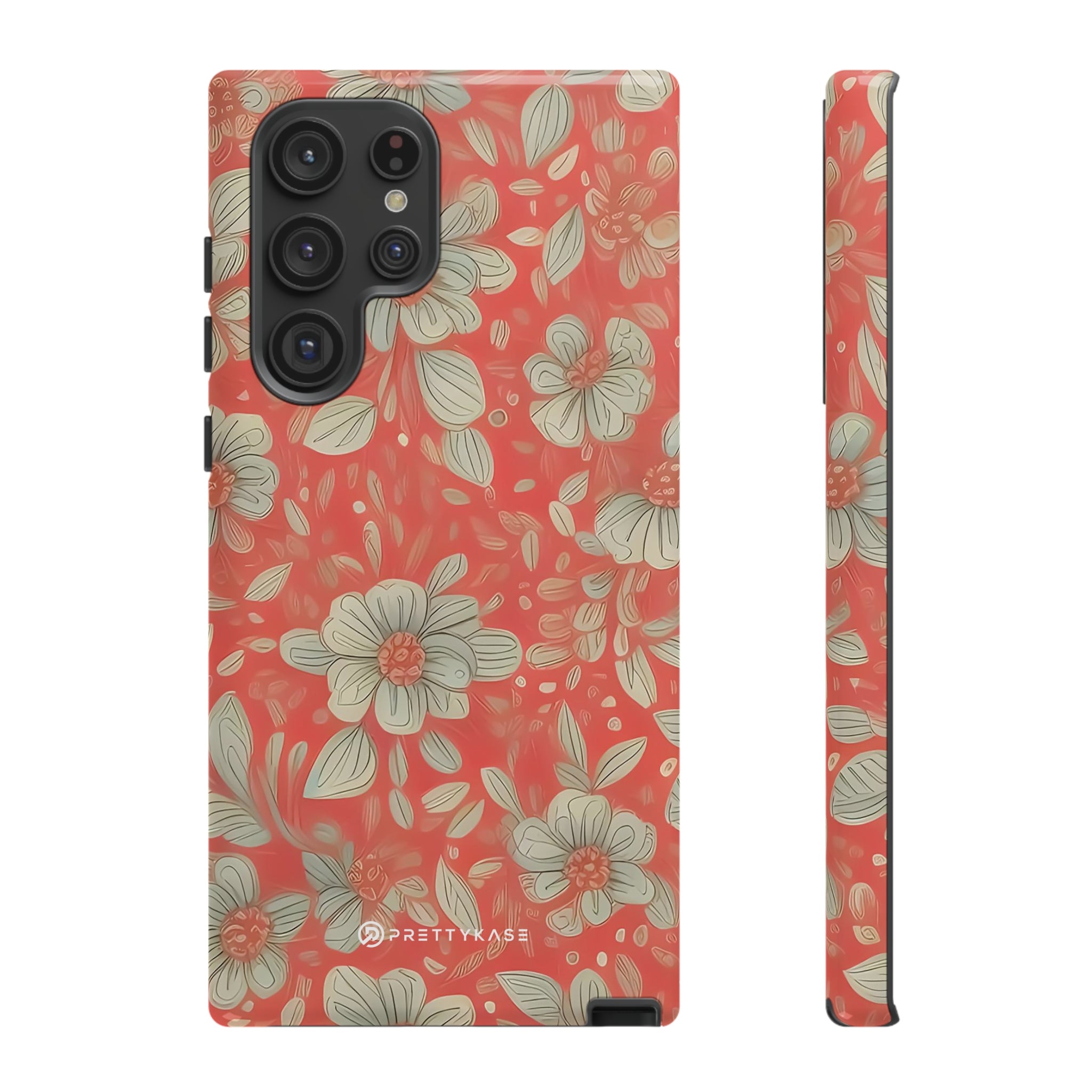 Red Orange Floral