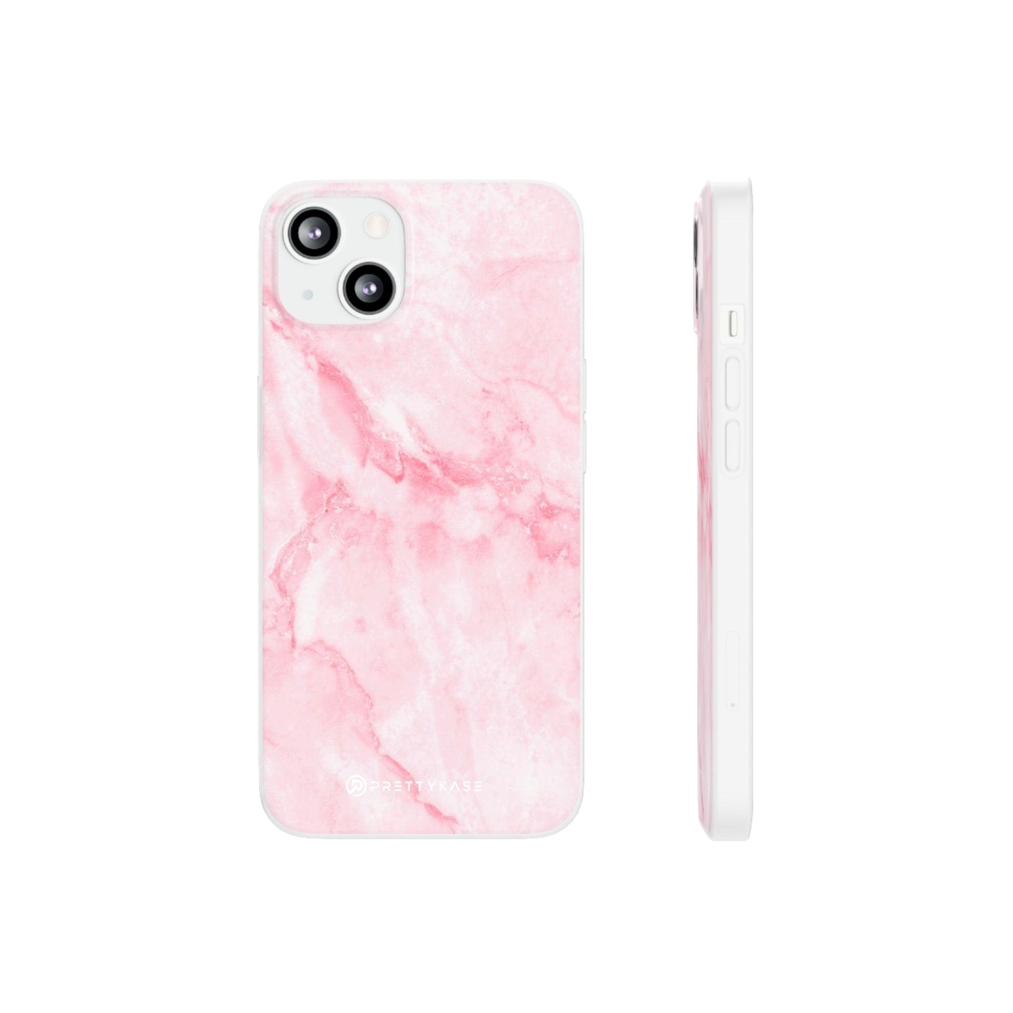 White Pink Marble Slim - PrettyKase