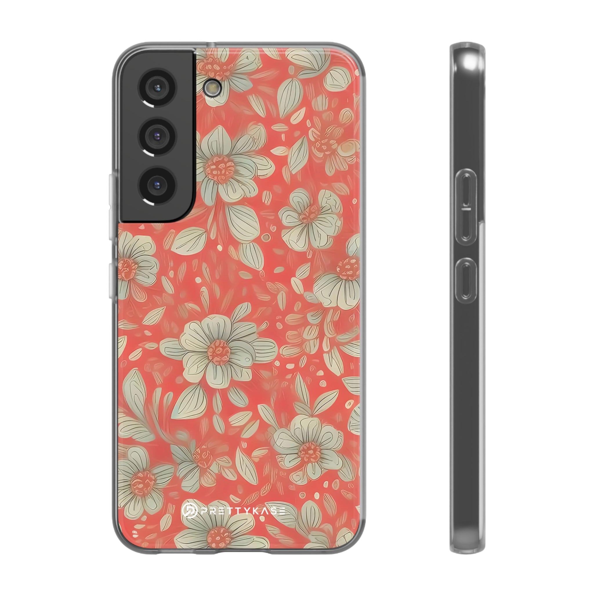 Slim Floral Rouge Orange