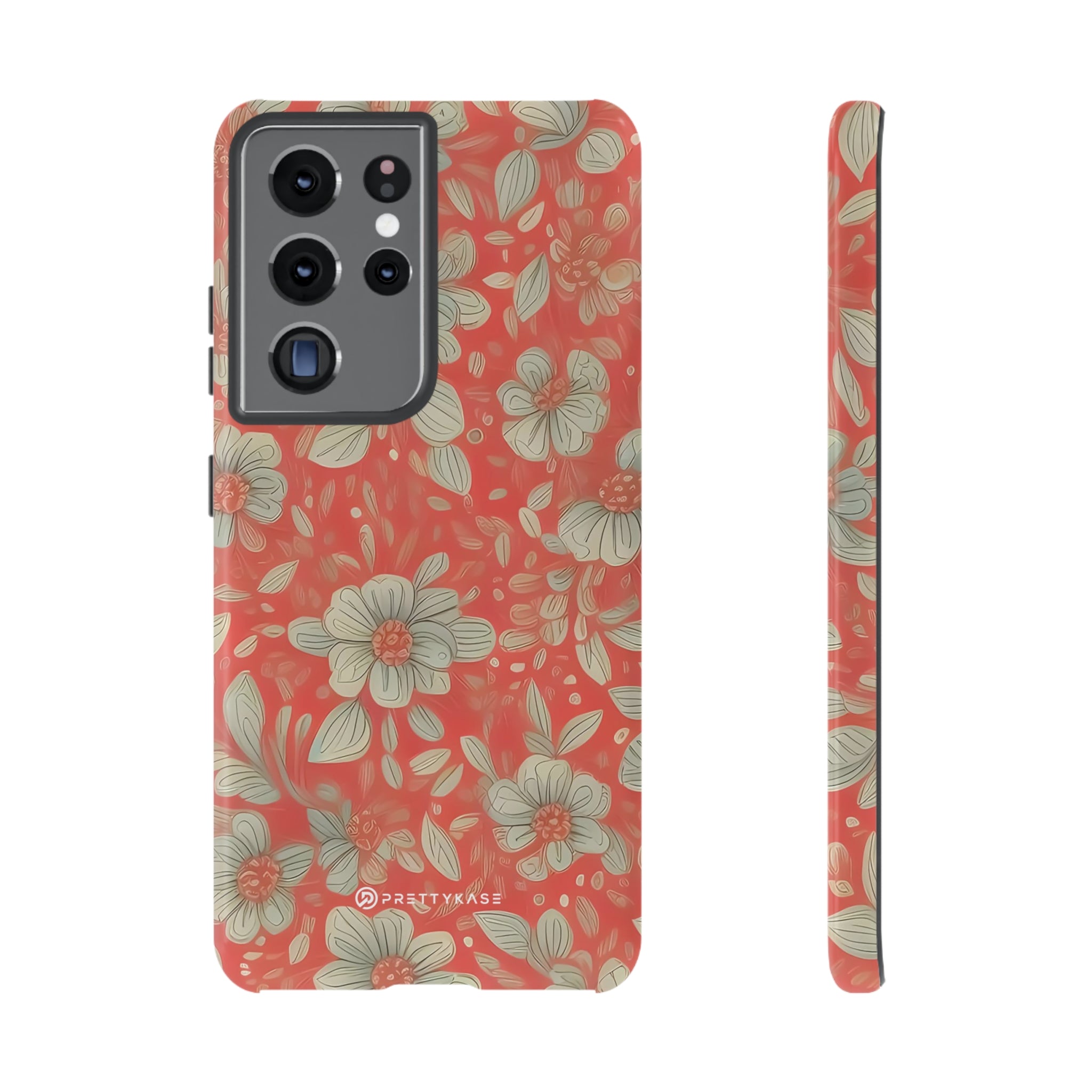 Red Orange Floral