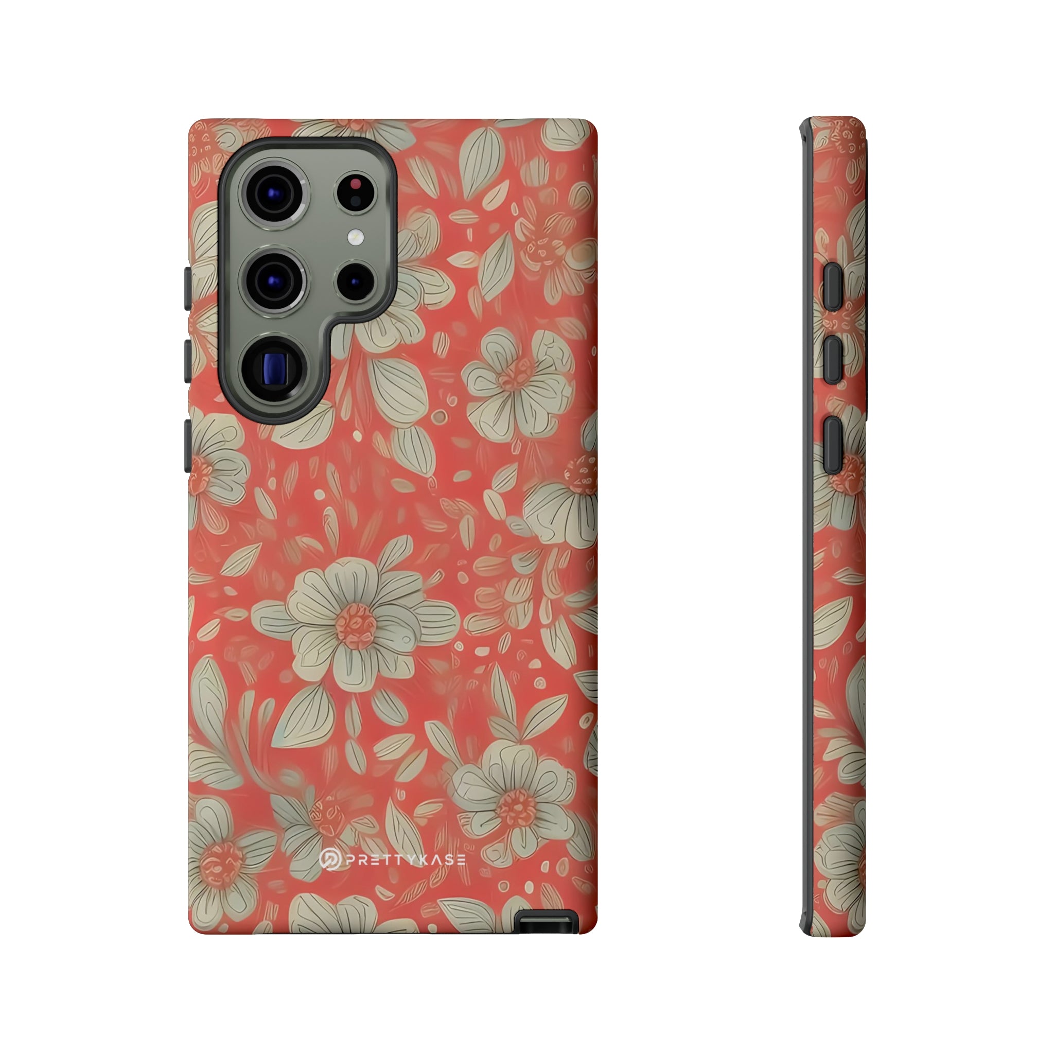 Red Orange Floral